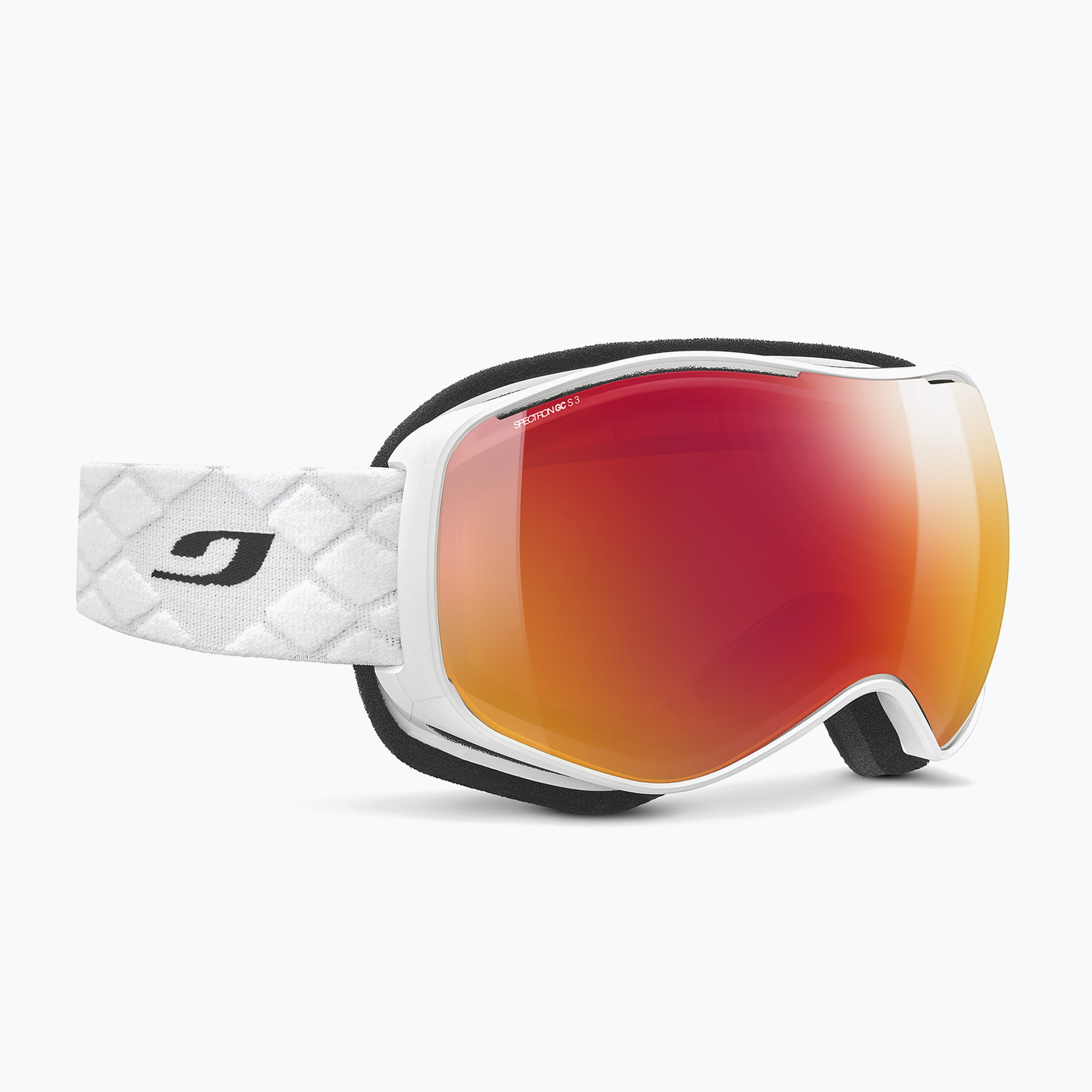 Дамски предпазни ски очила Julbo Ellipse Spectron Glare Control white/ flash red