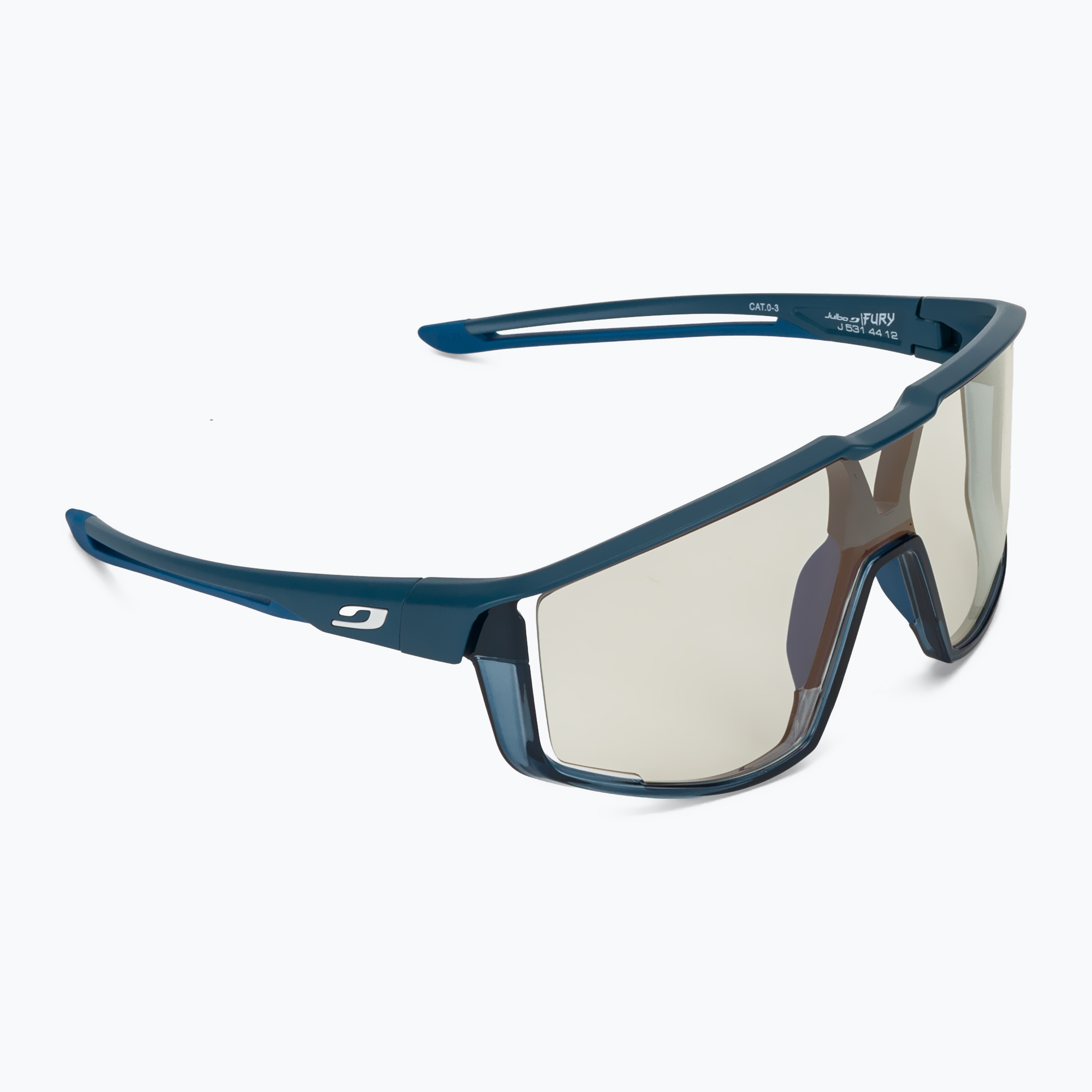 Ochelari de soare Julbo Fury Reactiv High Contrast matt blue/translu blue