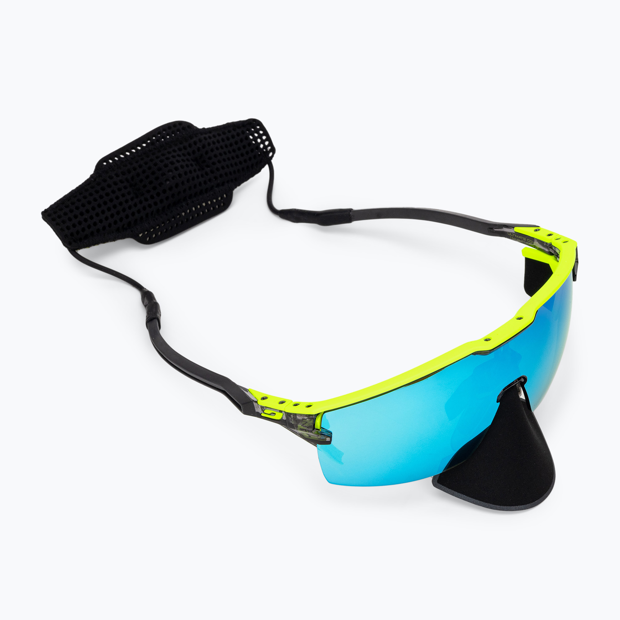 Occhiali da sole Julbo Ultimate Cover Polar 4 Hd nero/giallo fluo/capsule ocean master (L) (Ultimate Cover Polar HD J5479515)