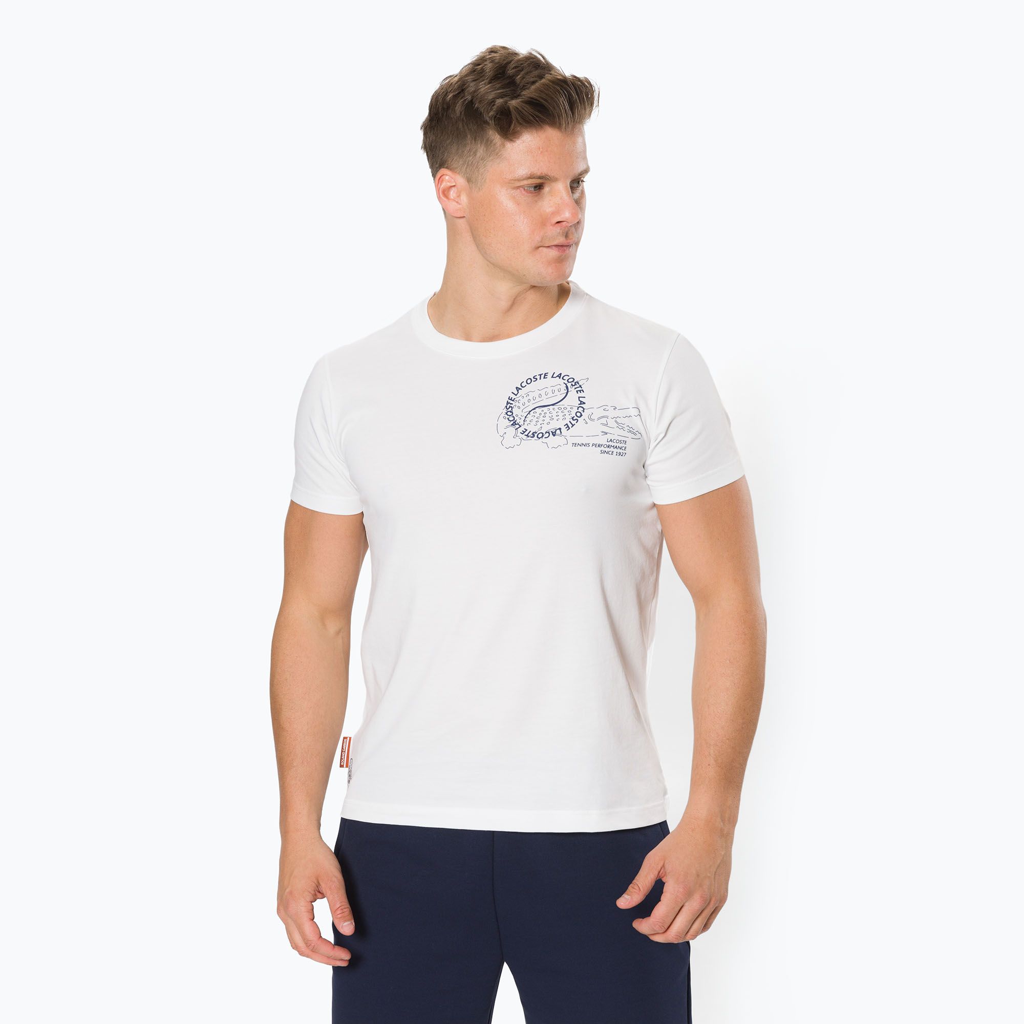 Lacoste pánske tenisové tričko biele TH0964 (TH0964)