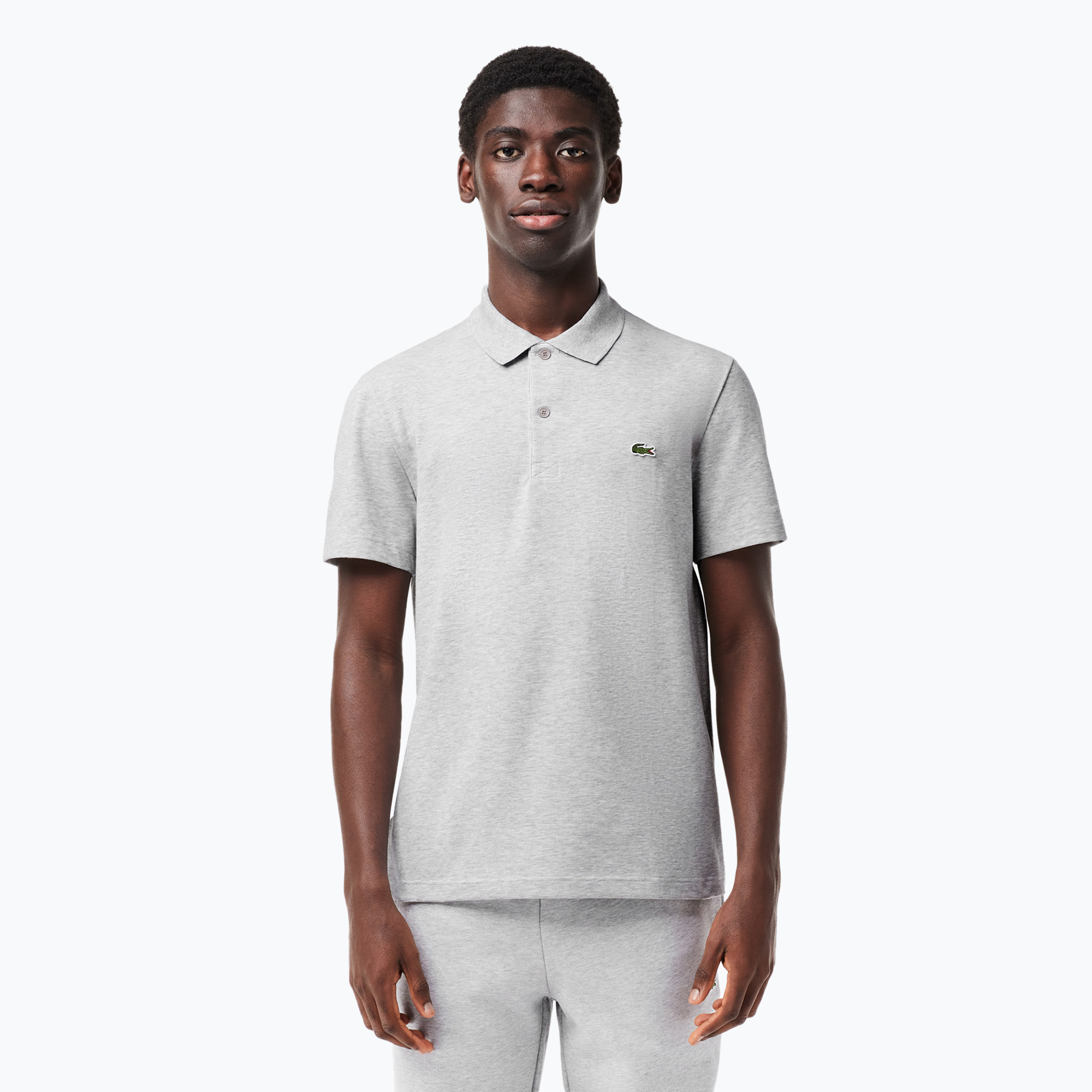 Koszulka polo męska Lacoste DH0783 silver chine 