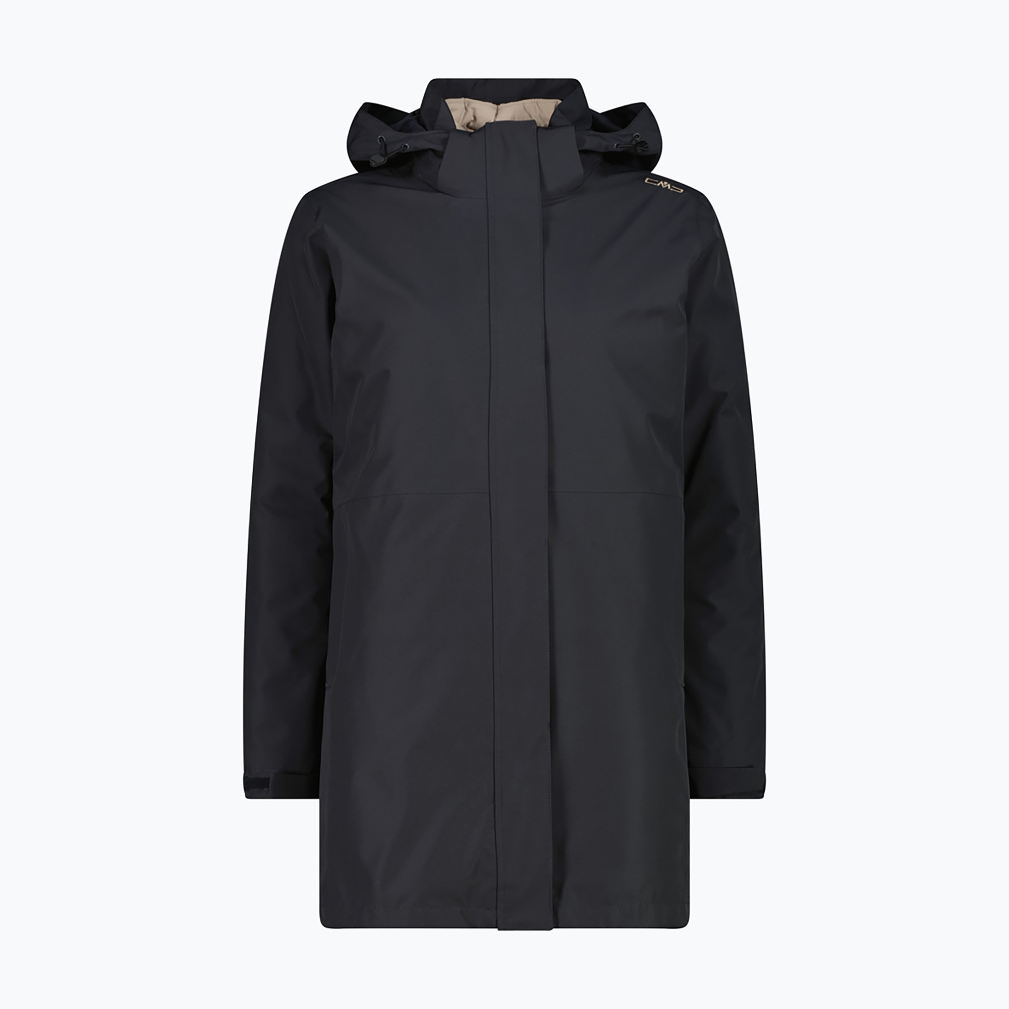 Pardesiu de ploaie pentru femei CMP 36Z2026D Zip Hood Parka antracite