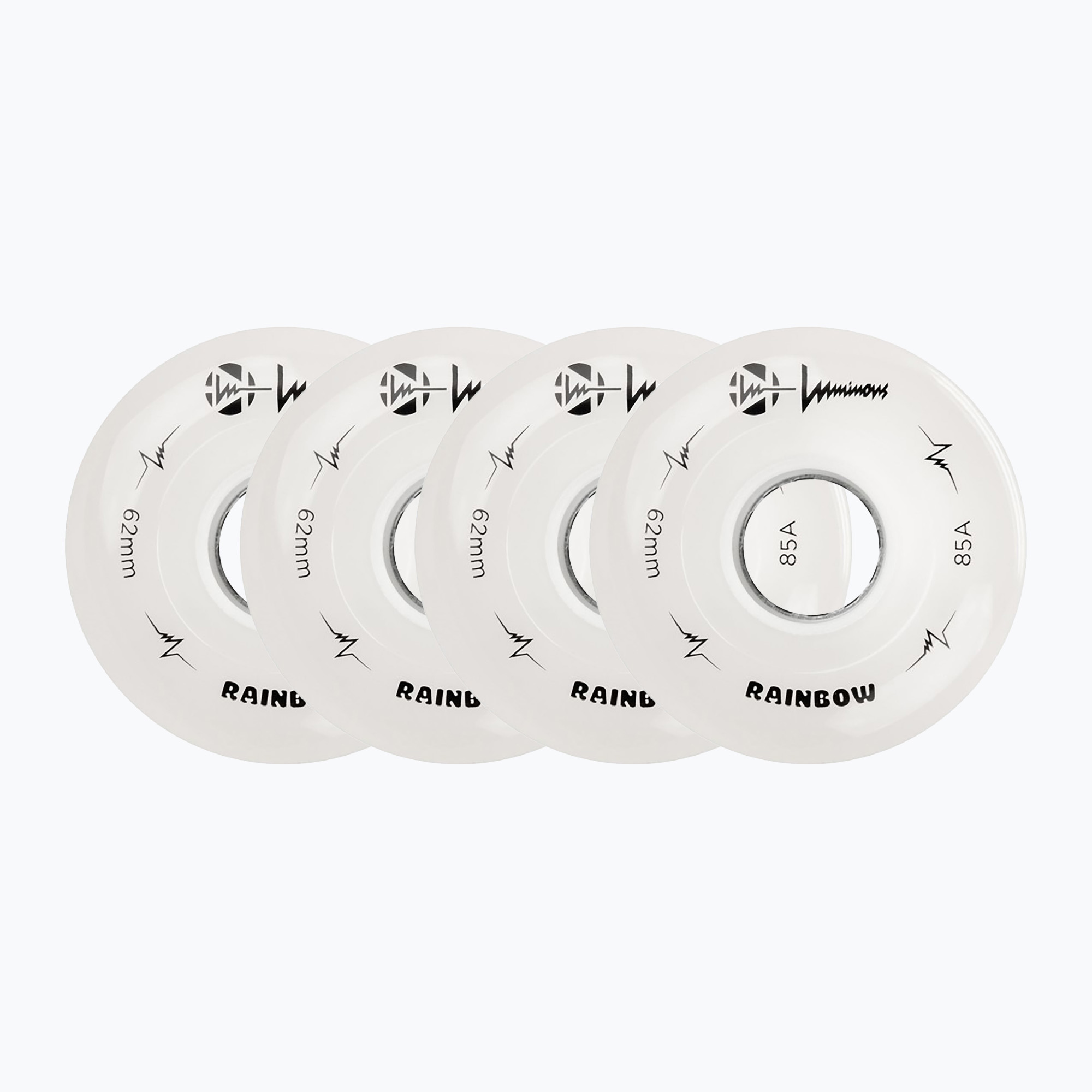 Колела за ролери FR Skates Luminous Led Quad Wheel 62mm/85A Sixies 6LED X4 rainbow/white