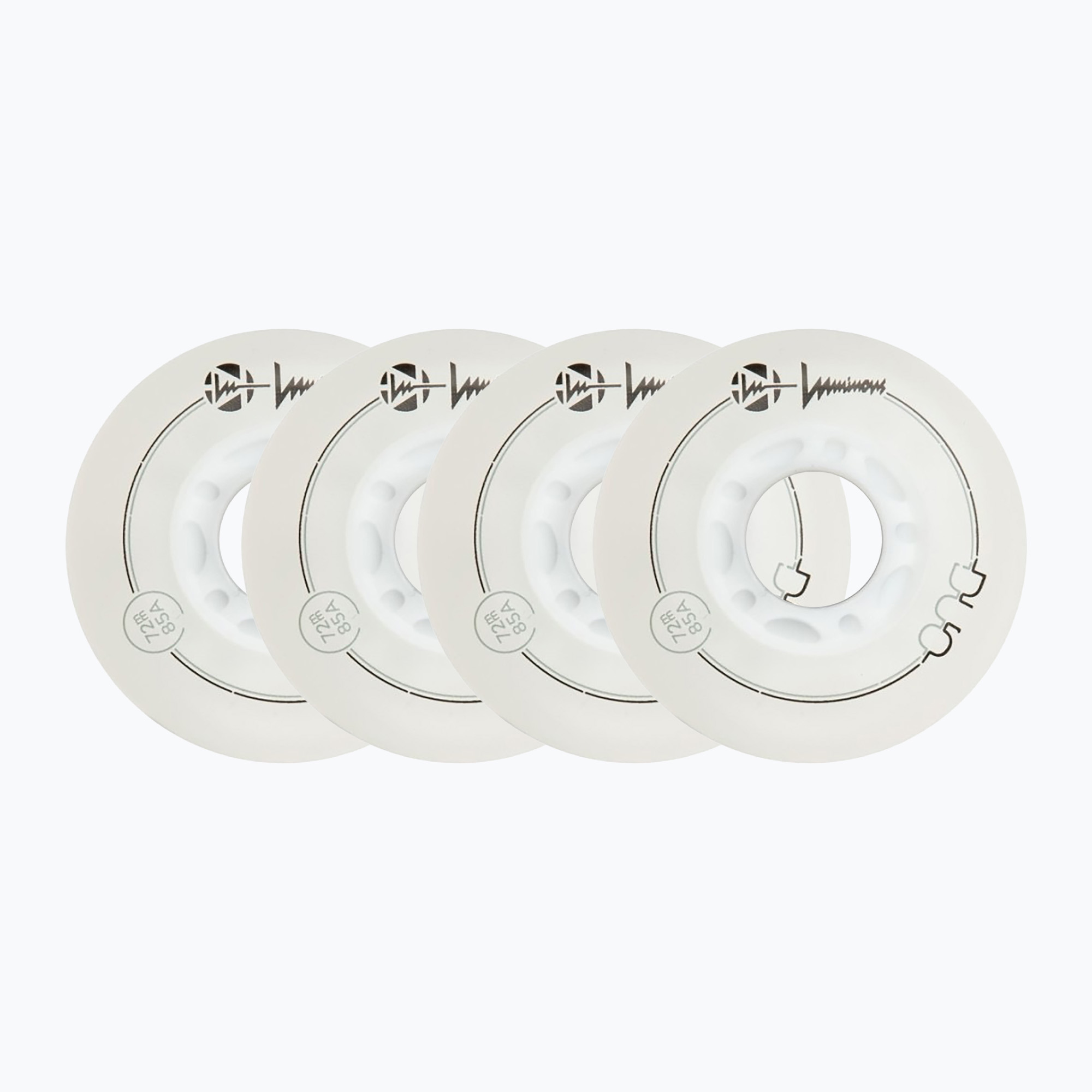 Колела за ролери Luminous Led Wheels Duo 72mm/85A X4 white/red