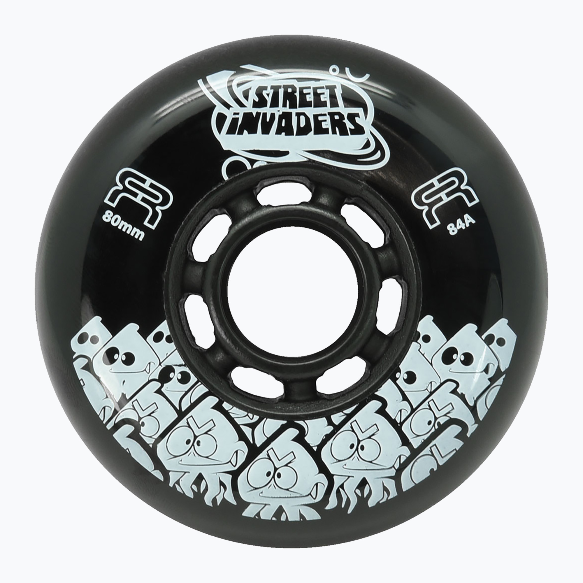 Колела за ролери FR Skates Street Invaders Wheels 80mm/84A X4 black/black