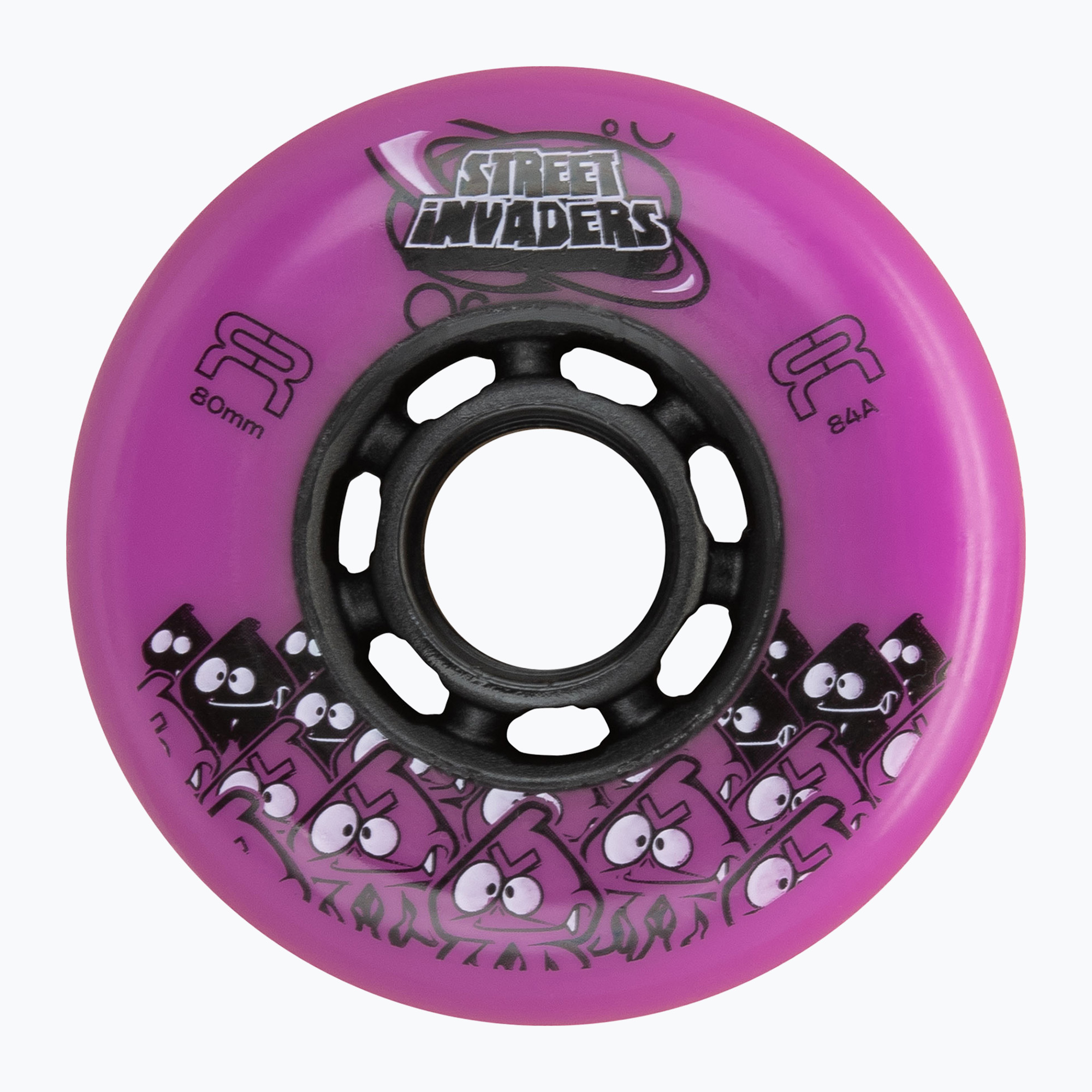 Колела за ролери FR Skates Street Invaders Wheels 80mm/84A X4 pink/black