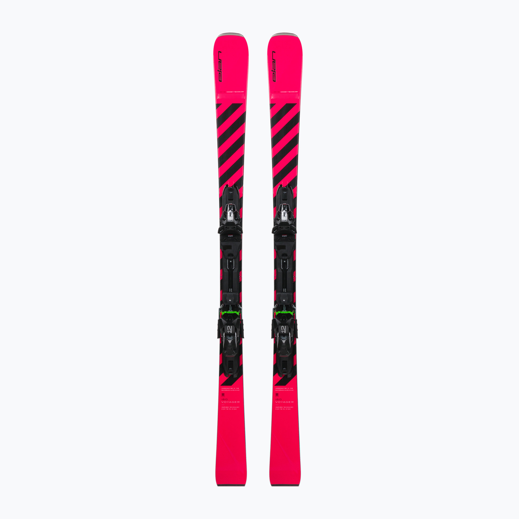 Dámske skladacie lyže Elan VOYAGER PINK + EMX 12 pink AARHLM20 (VOYAGER PINK + EMX 12 AARHLM20)
