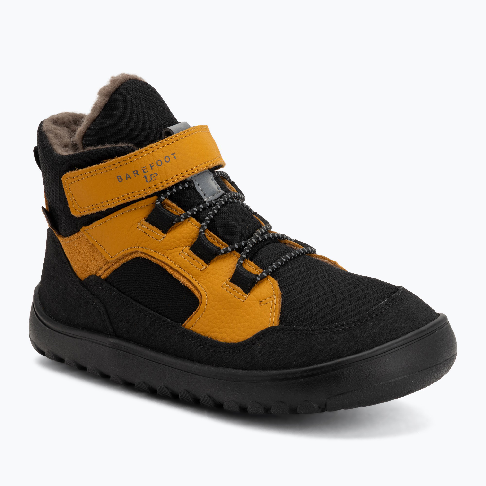 Детски ботуши за сняг тип „barefoot“ Froddo Barefoot Up Path Tex black/yellow