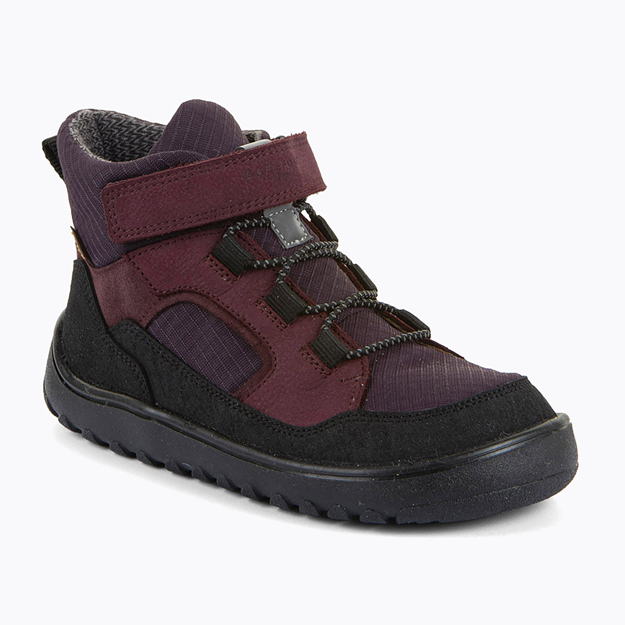 Ghete de zăpadă barefoot pentru copii Froddo Barefoot Up Path Tex dark bordeaux