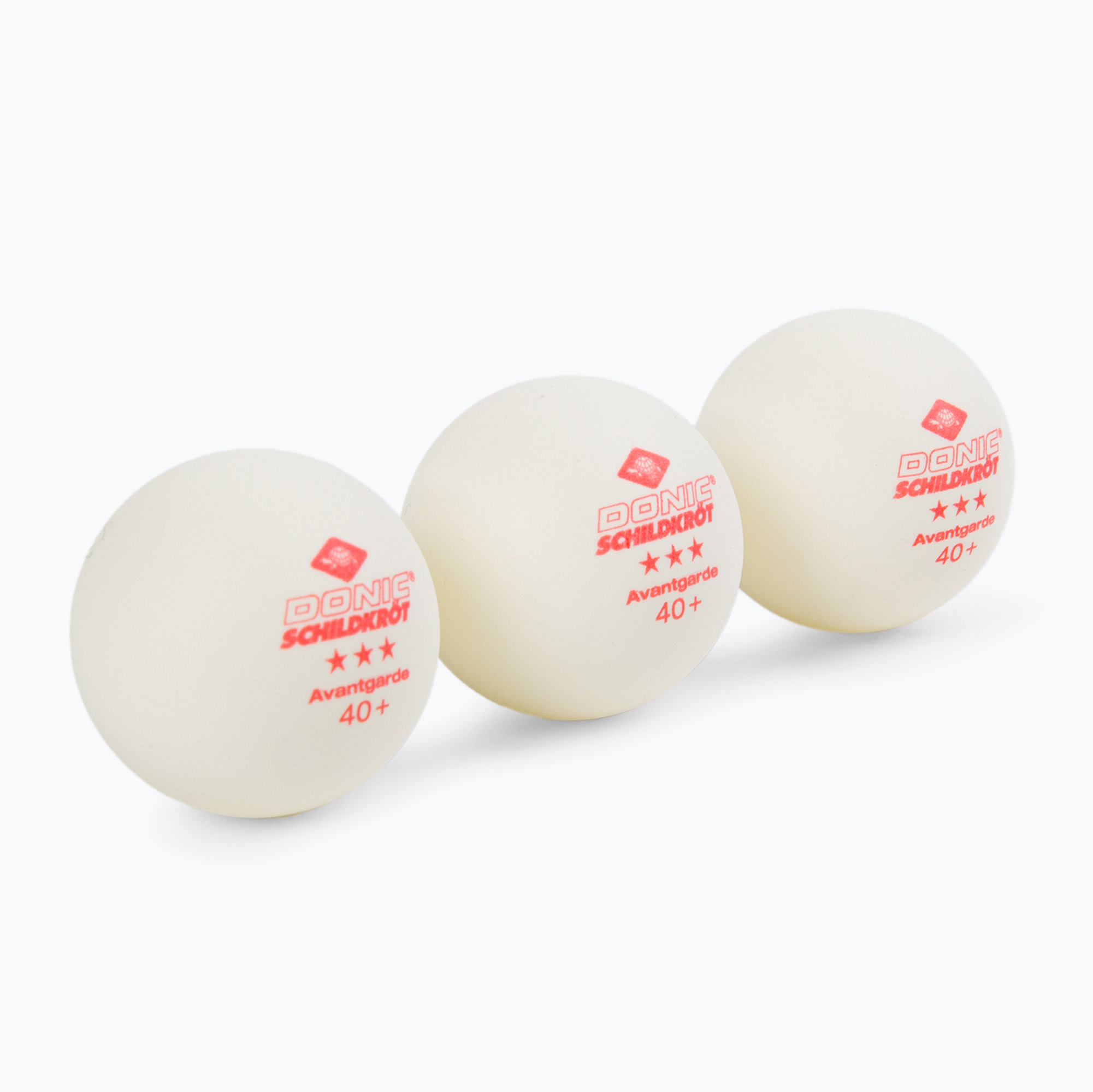 DONIC asztalitenisz labdák 3-Star Avantgarde labda Poly 40 3 db fehér 608334 (3-Star Avantgarde ball Poly 40 3 szt. 608334)