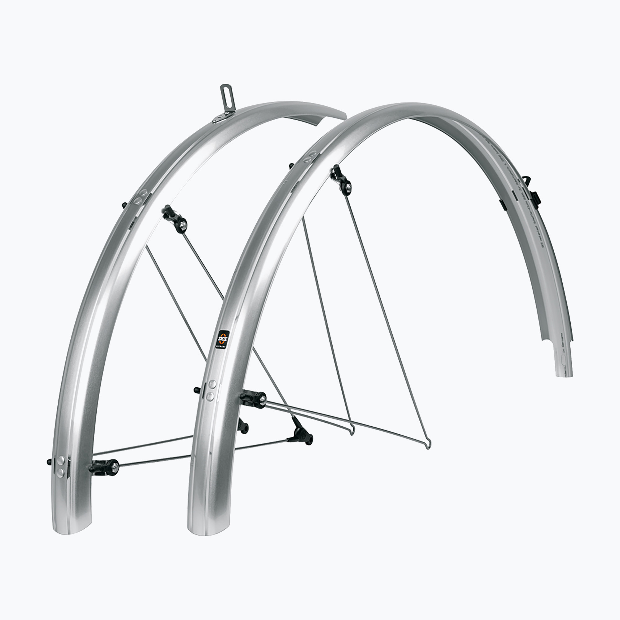 SKS Bluemels Basic argento parafanghi per bicicletta (28" / 55 mm) (Bluemels Basic set 11812)