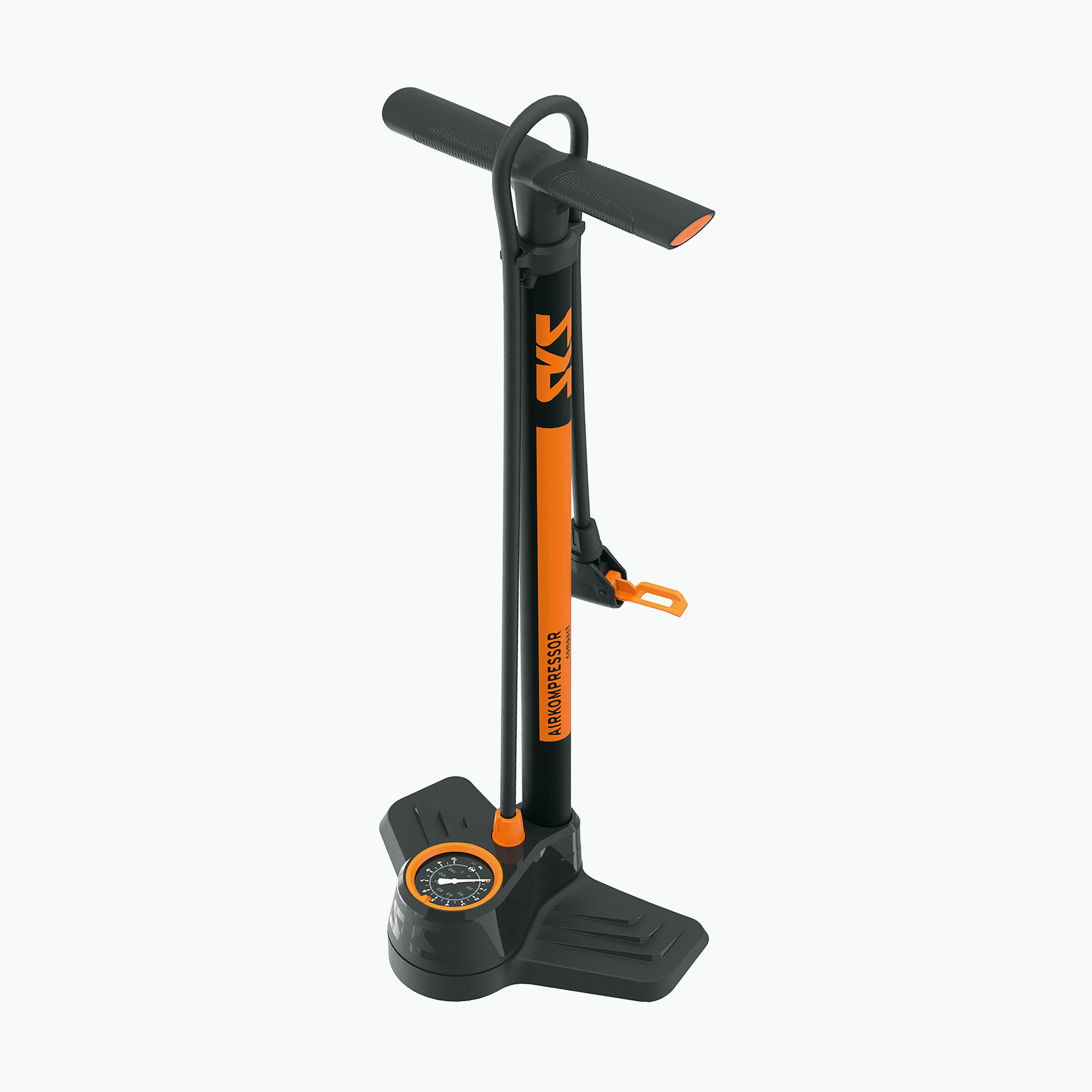 Cyklistická pumpa SKS Airkompressor Compact 10.0 čierna/oranžová (Airkompressor Compact 10.0 144psi 11660)