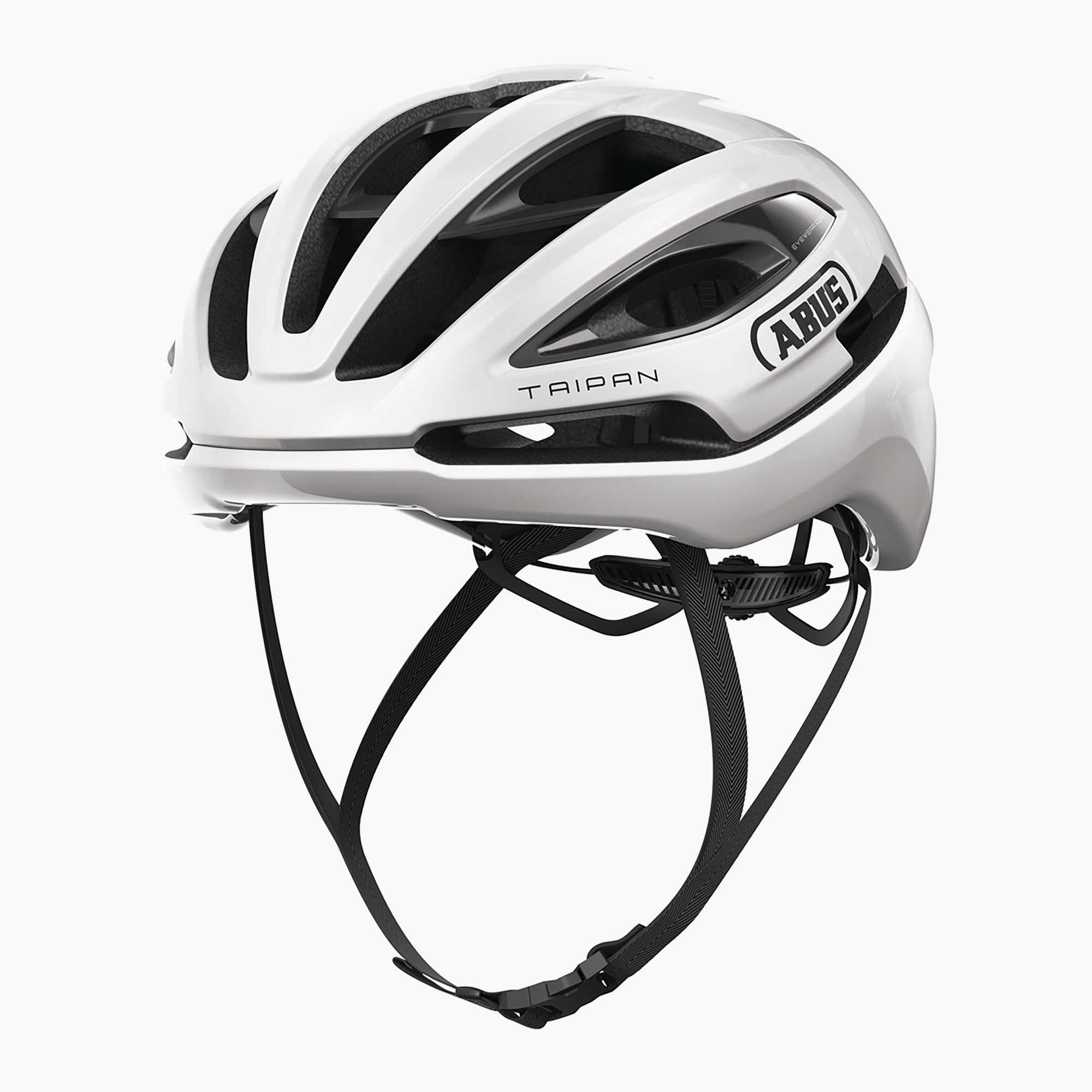 Cască de ciclism ABUS Taipan LED shiny white