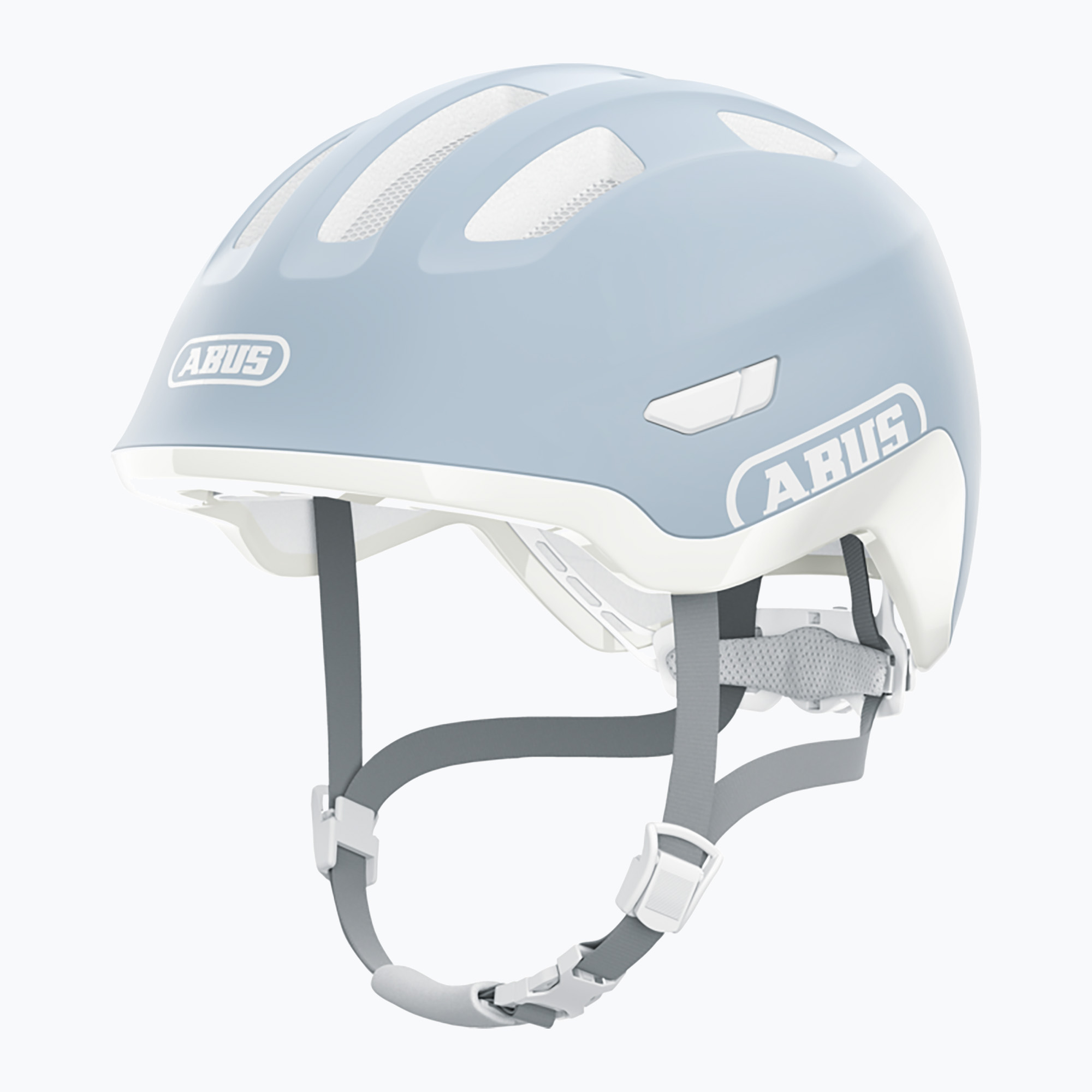 Детска велосипедна каска ABUS Smiley 3.0 ACE LED pure aqua