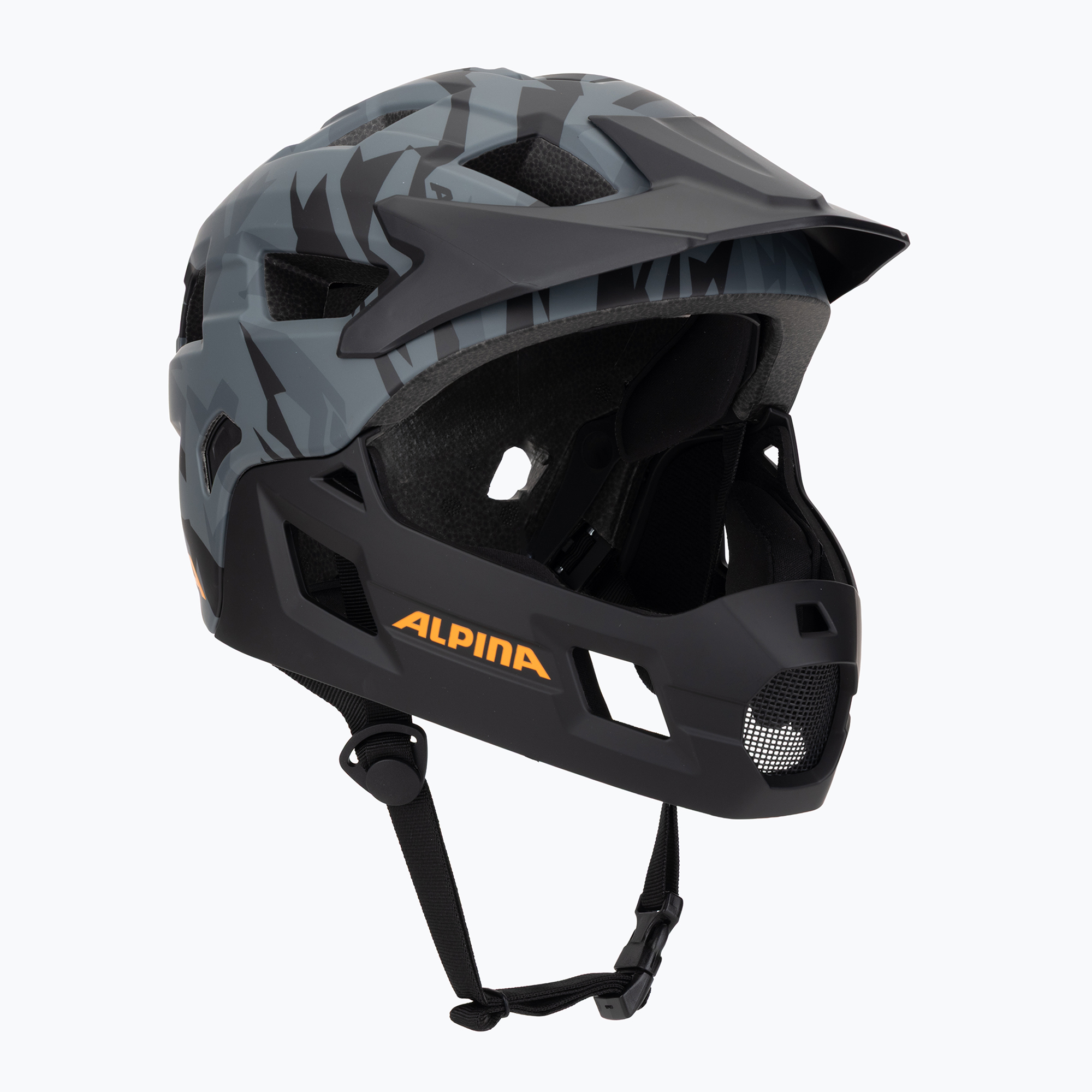 Cască de bicicletă pentru copii Alpina Rupi black camo/orange matt