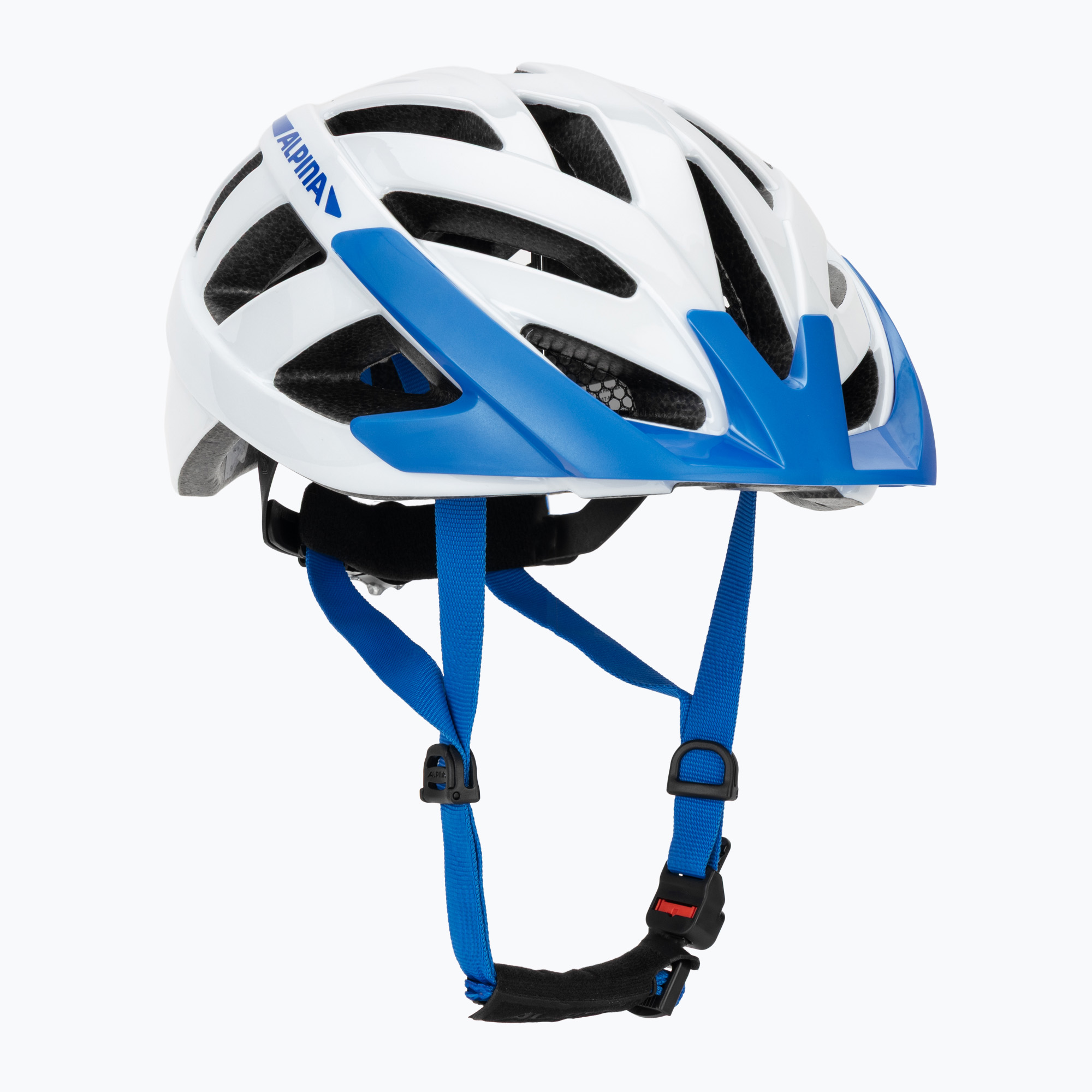 Велосипедна каска Alpina Panoma 3.0 white/blue gloss