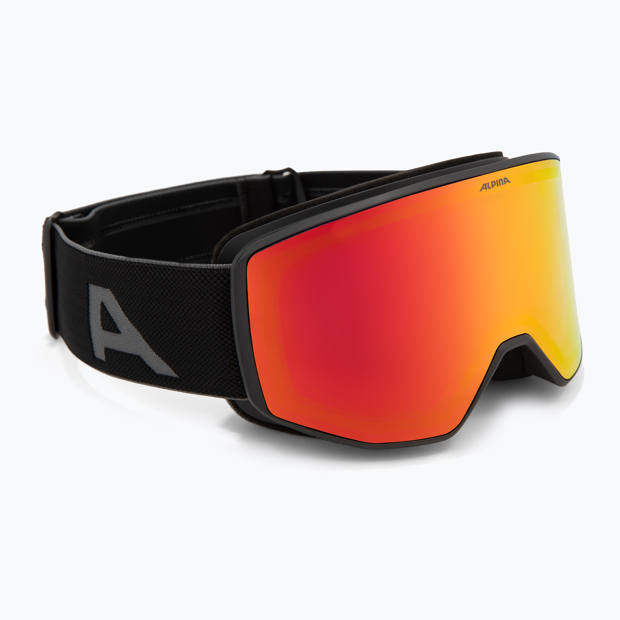 Lyžiarske okuliare Alpina Venet Q-Lite black matt/red (Venet Q-Lite A7314831)