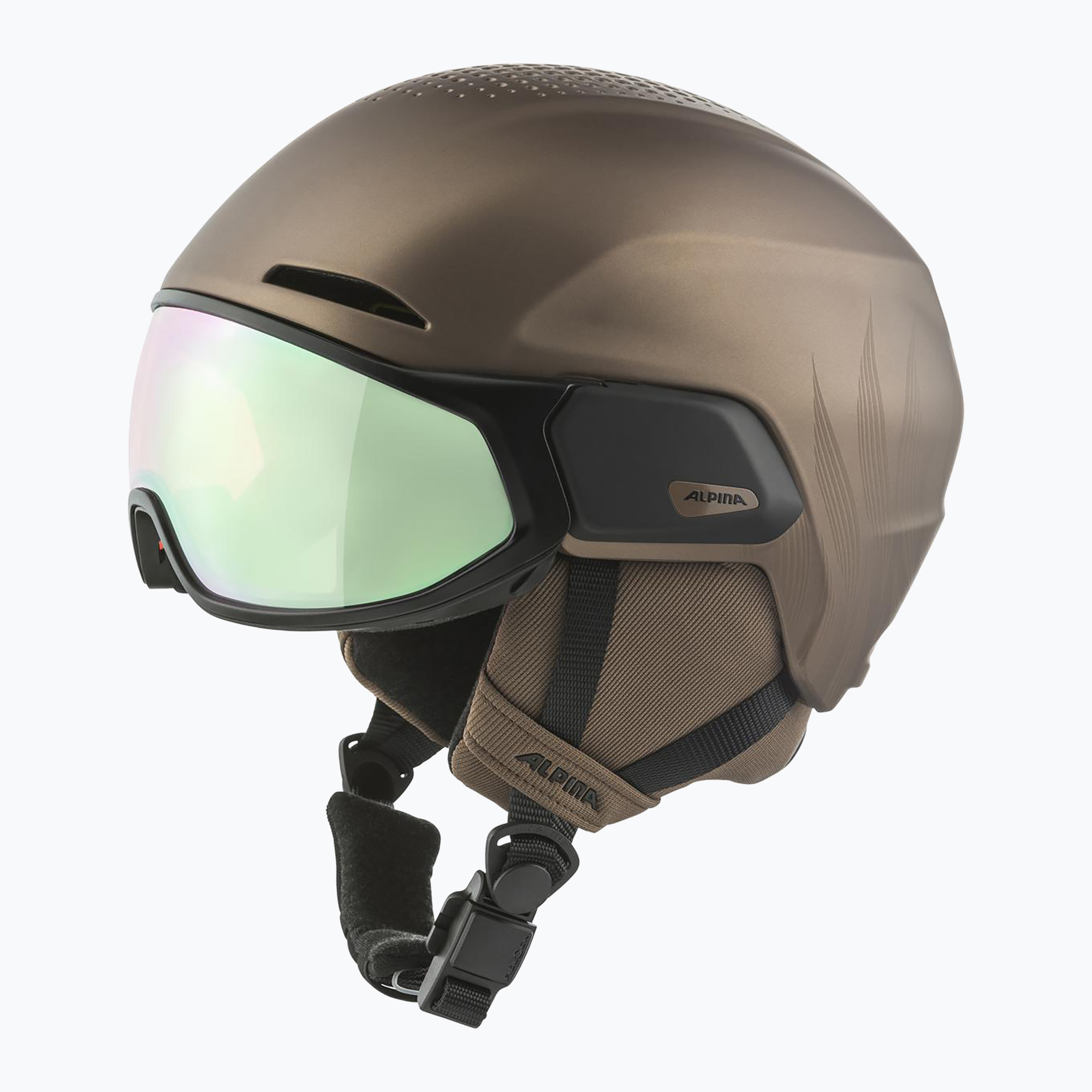 Casco da sci Alpina Oro QV Mips sepia metallic (59-63 CM) (Oro QV Mips A9245251)