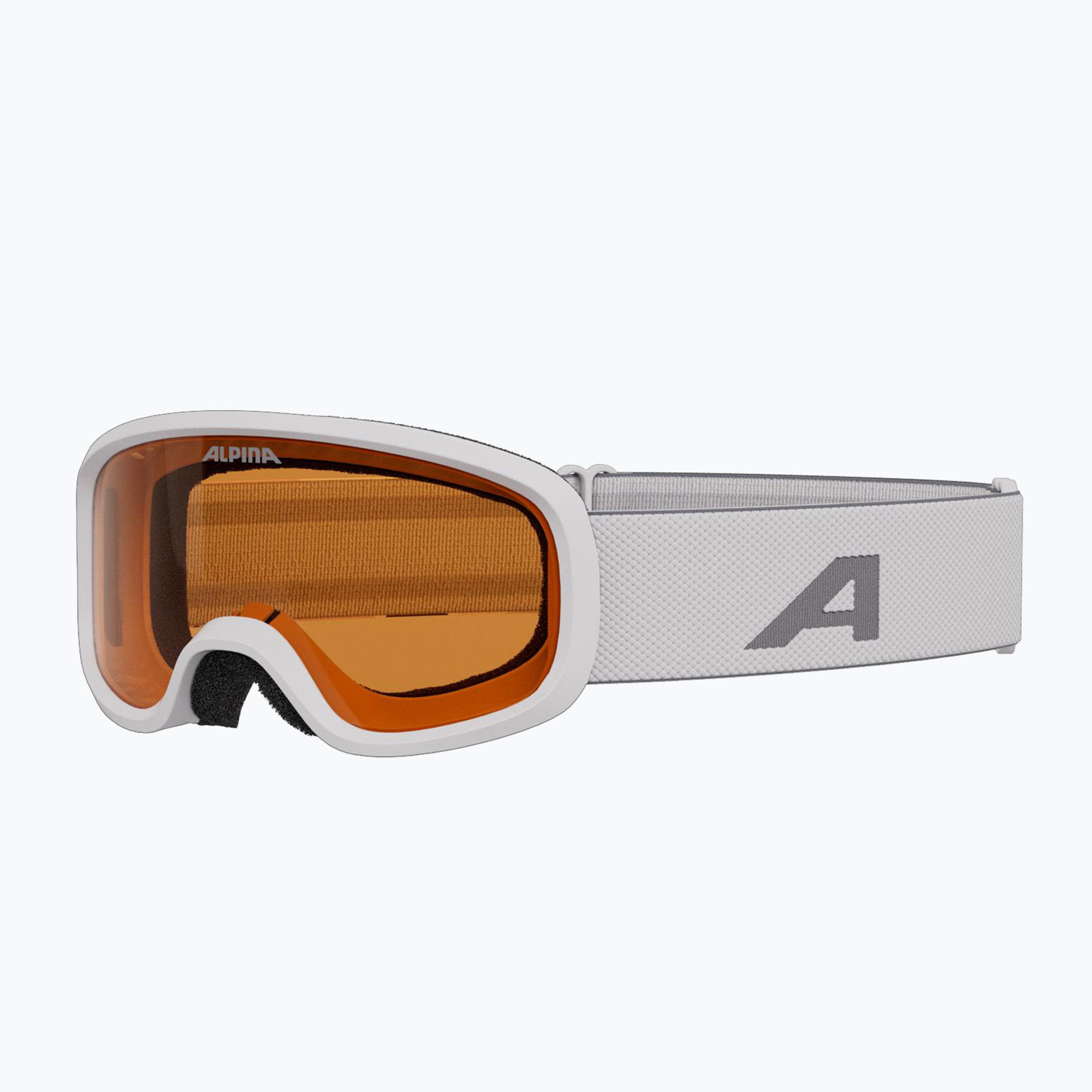 Maschere da sci per bambini Alpina Piney 2.0 white matt/orange (Piney 2.0 A7318411)