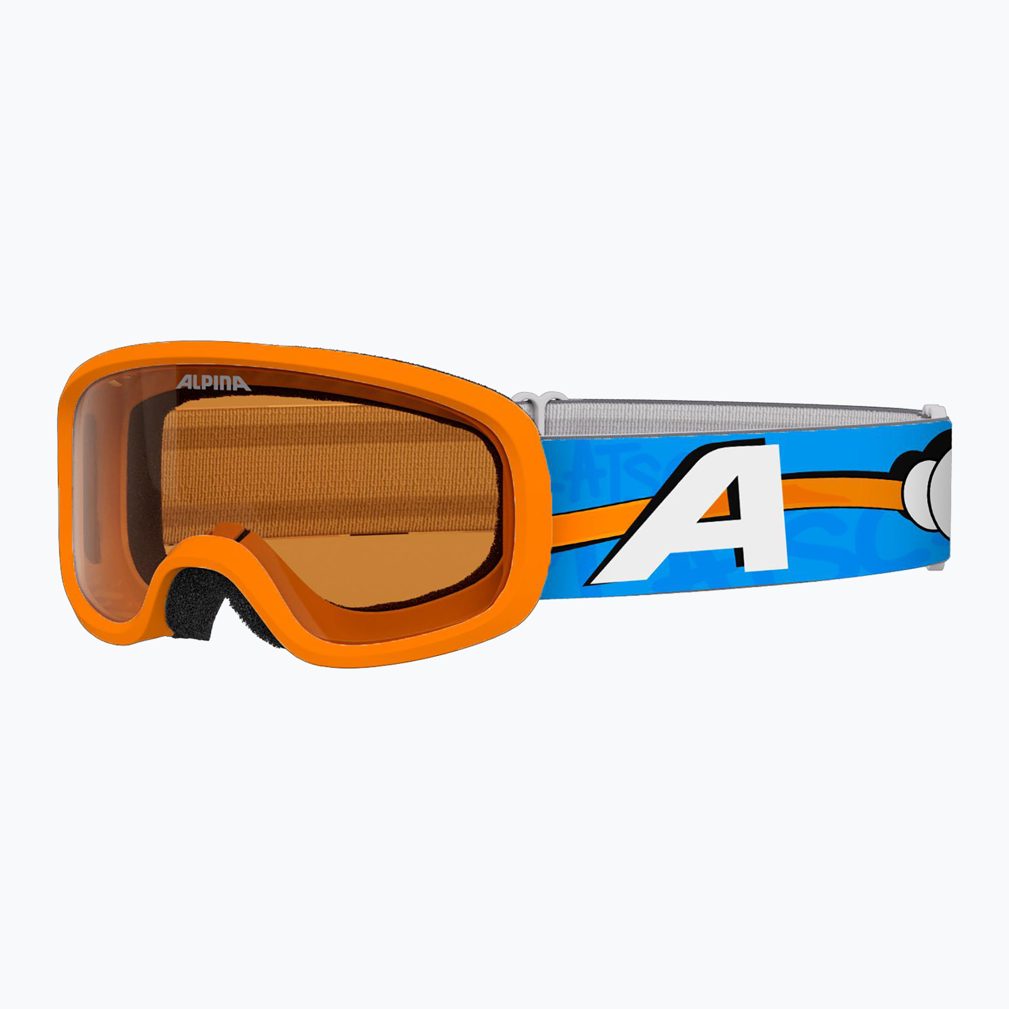 Детска скиорска маска Alpina Piney 2.0 orange/blue matt
