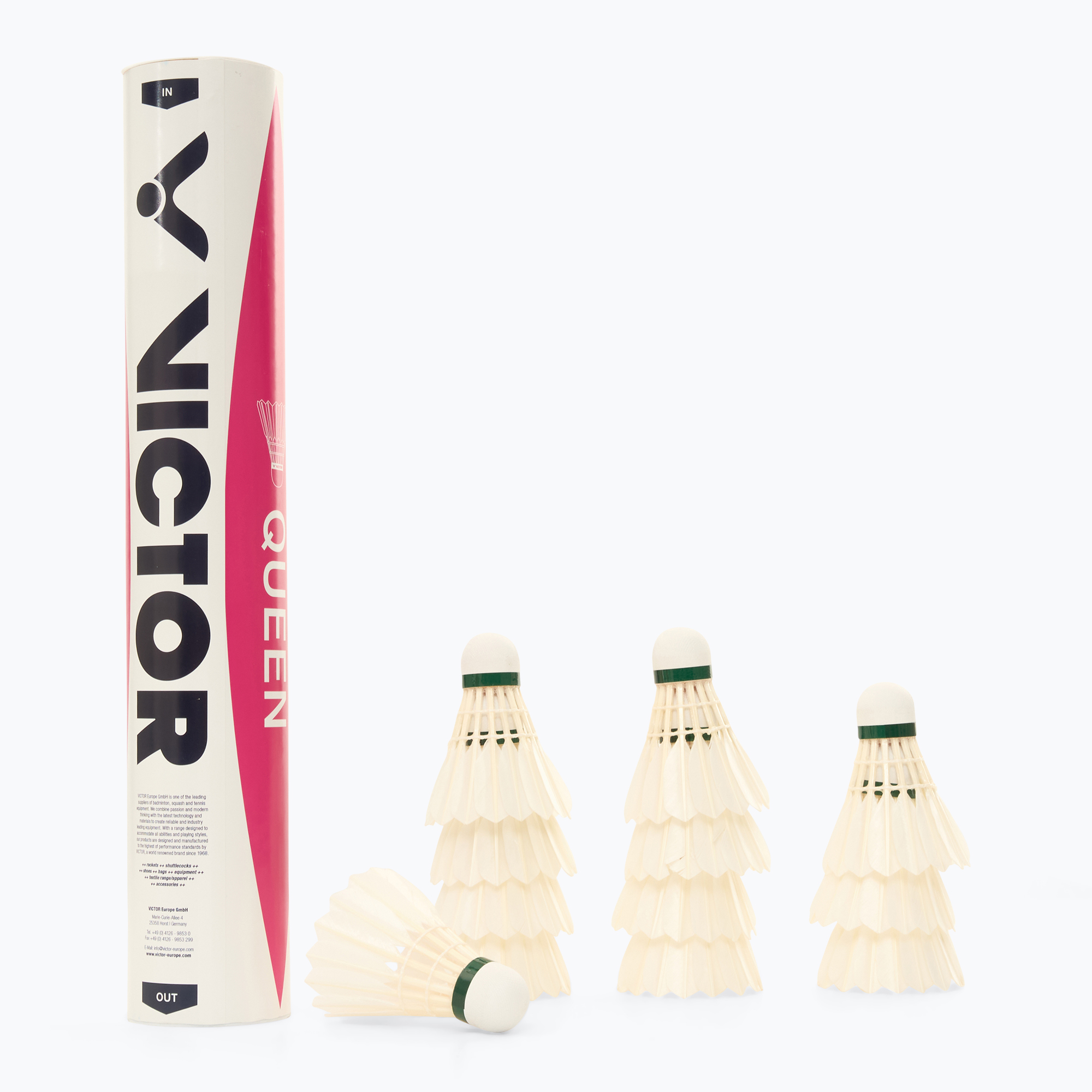 Lotki do badmintona VICTOR Queen 12 szt. white