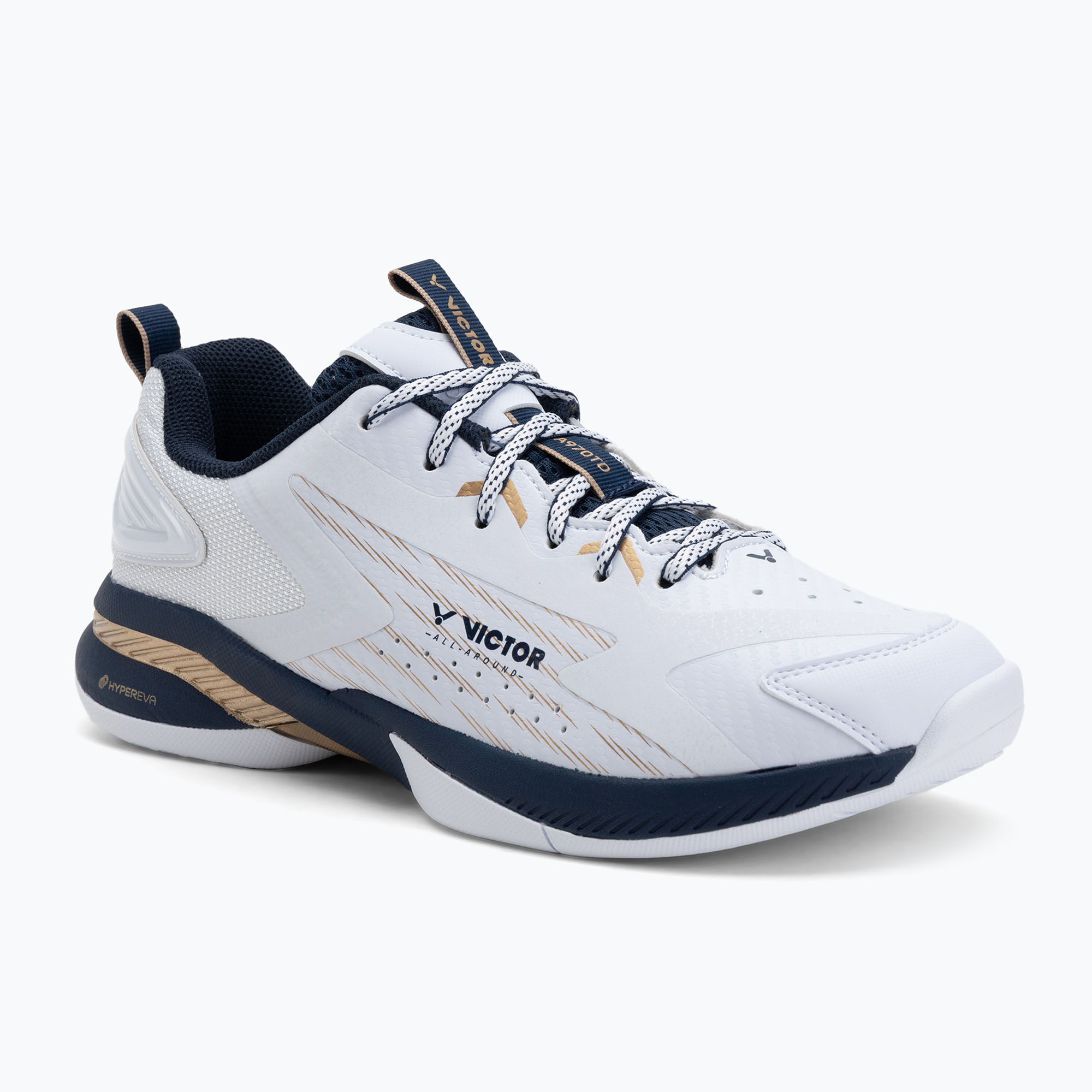 Buty do badmintona męskie VICTOR A970TD AX bright white/light gold 