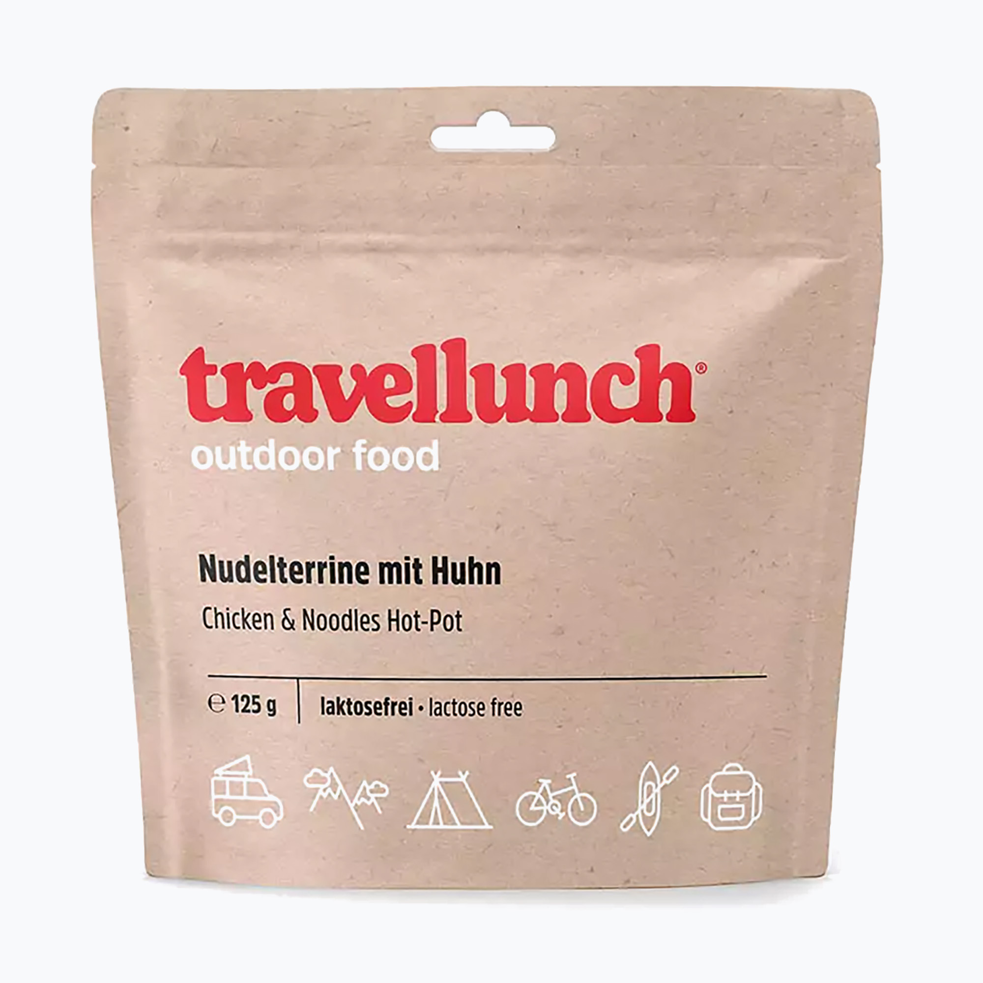 Лиофилизирана храна travellunch Makaron z Kurczakiem Hot Pot Bez Laktozy 125 g