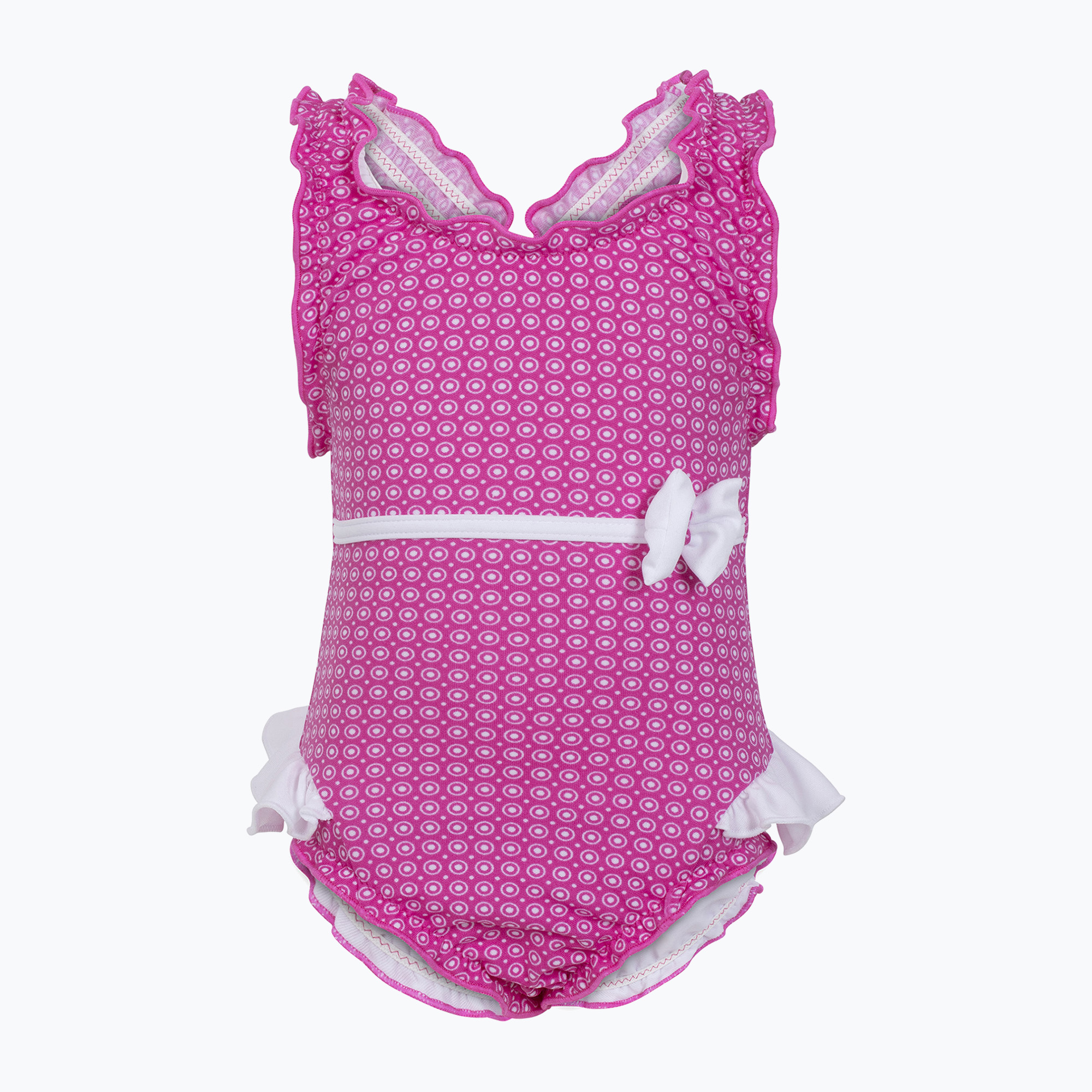 Fashy 1547 Бебешки бански костюм от една част с пелена розов