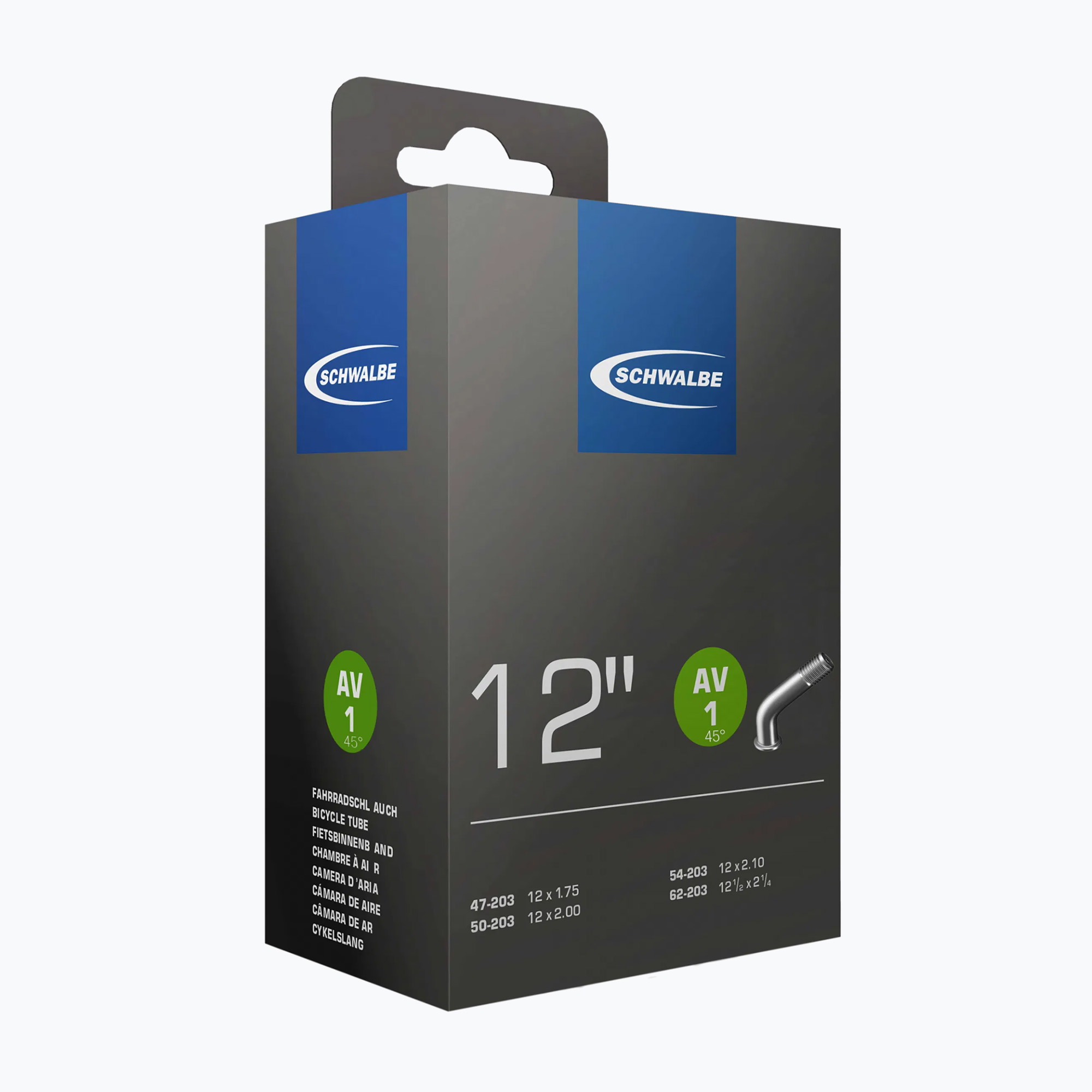 SCHWALBE AV 1 12 x 1,75-2,10 / 40 mm cyklistická duša čierna (AV 1 10405320.01)