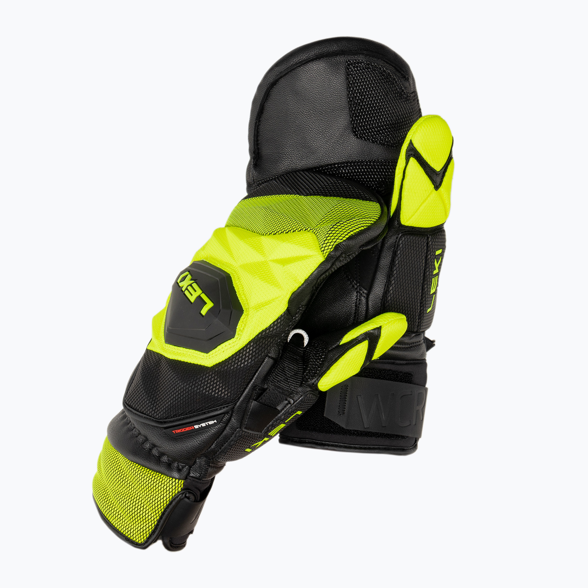 Pánske lyžiarske rukavice LEKI WCR Venom SL 3D Mitt black ice/lemon (WCR Venom SL 3D Mitt 654801601)