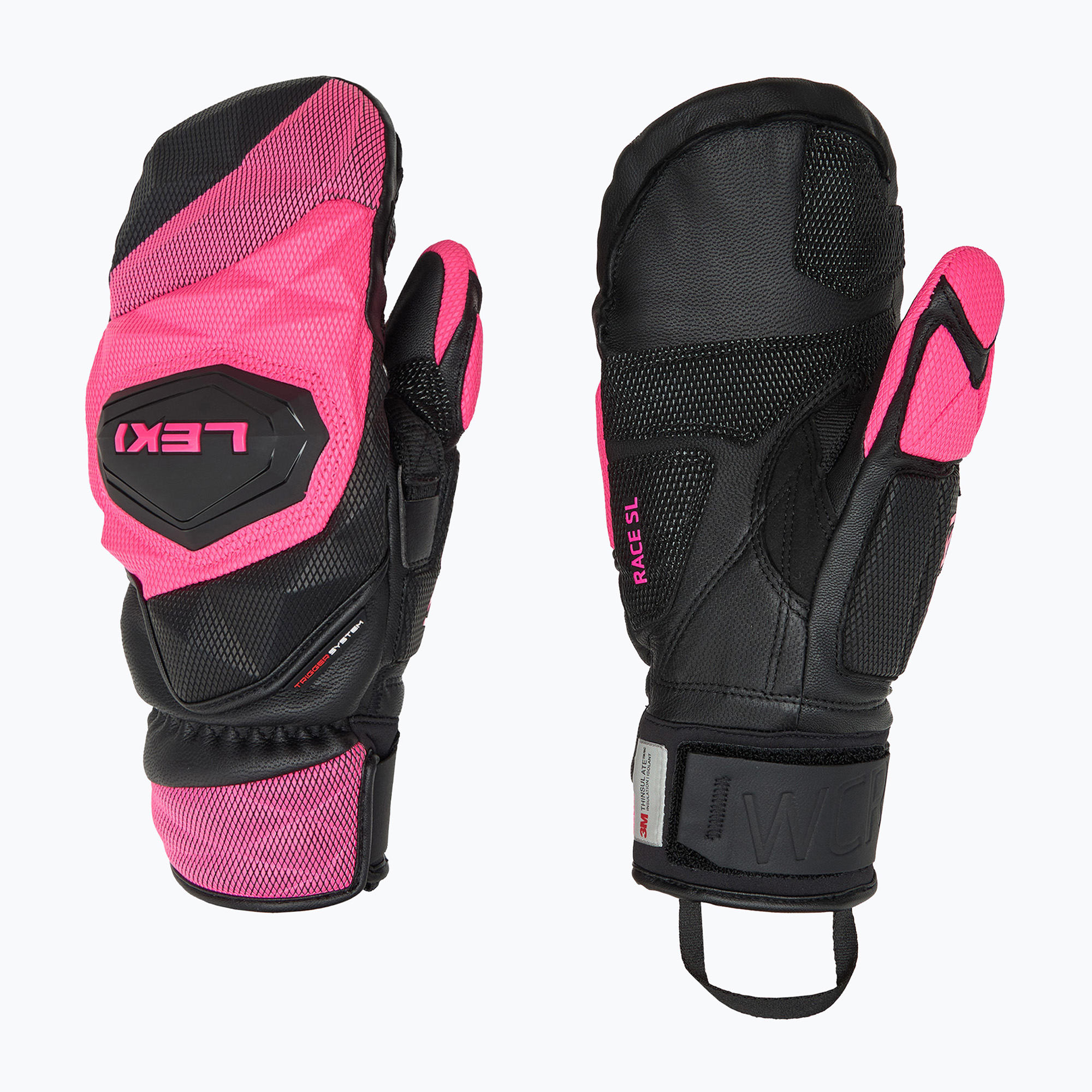 Дамски скиорски ръкавици LEKI WCR Venom SL 3D Mitt black/ rose