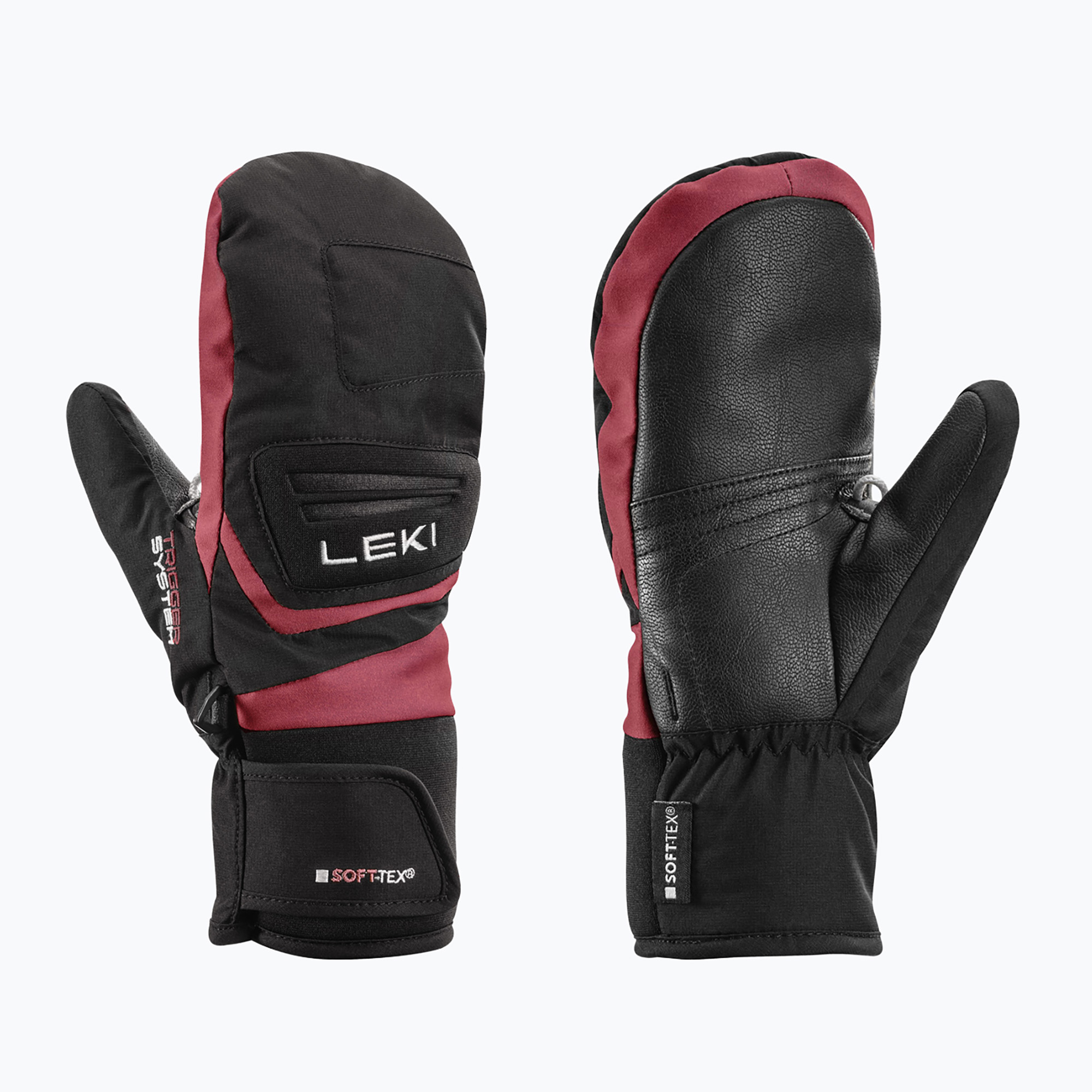 Детски скиорски ръкавици LEKI Griffin 3D Junior Mitt black/ rose