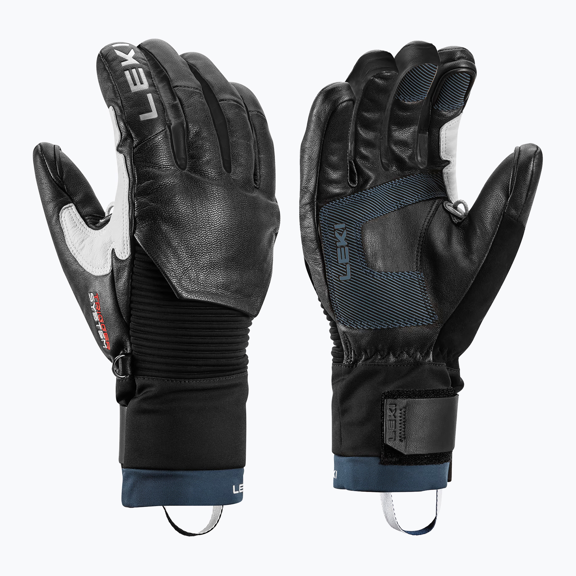 Pánske lyžiarske rukavice LEKI Hevon Pro 3D black/navy (Hevon Pro 3D 654837302)