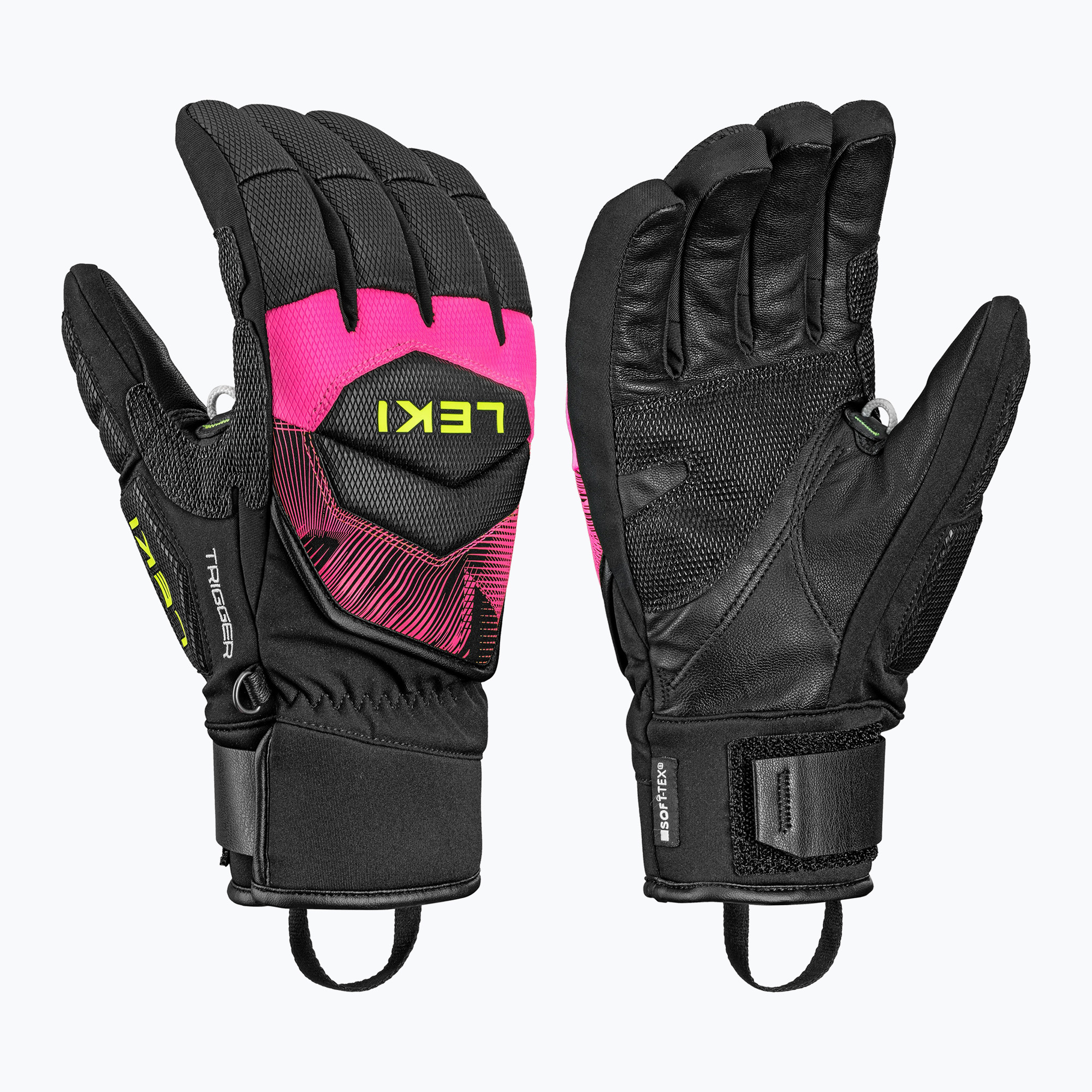 Скиорски ръкавици LEKI WCR Core TR black/neon pink/neon yellow