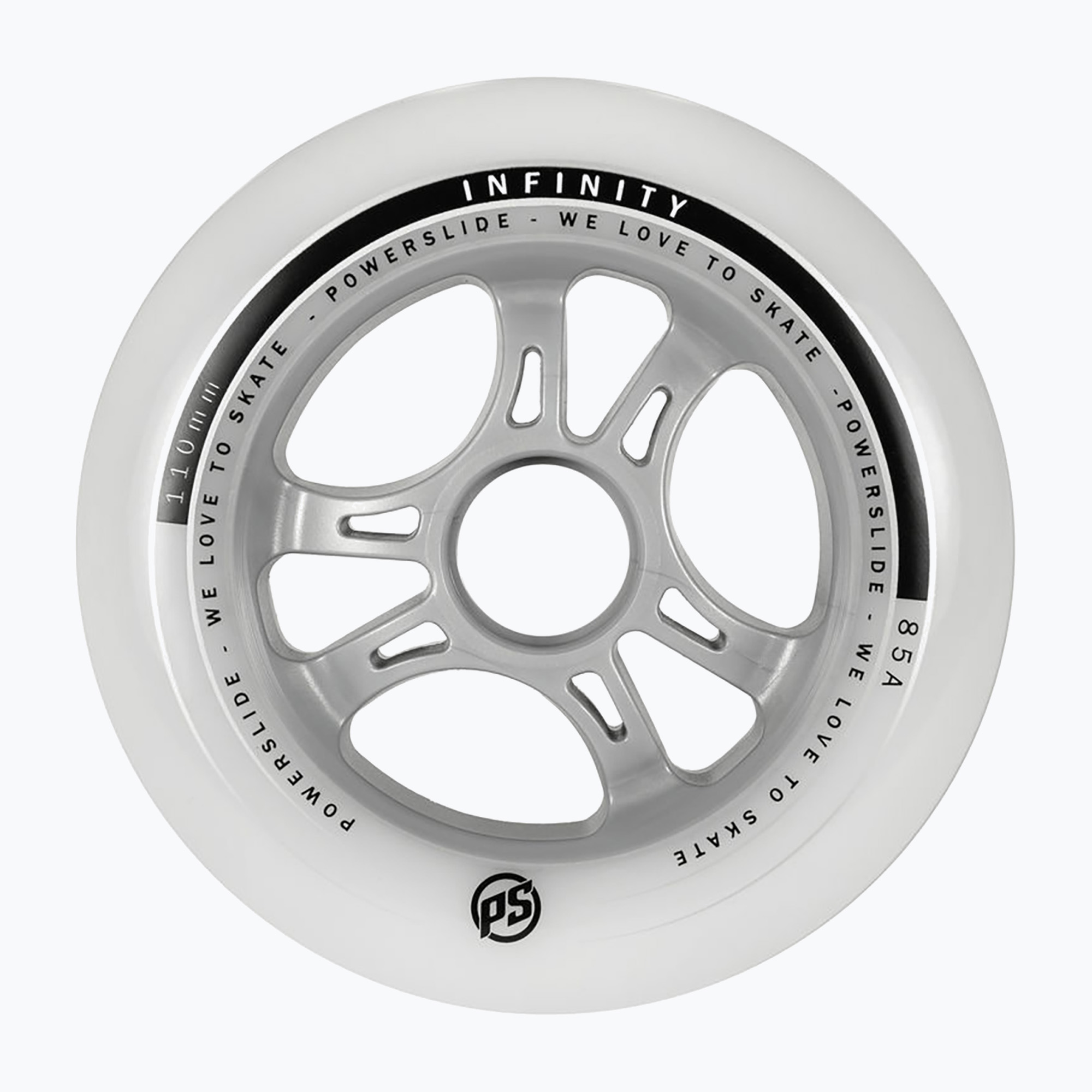 Powerslide Infinity 110 mm/85A ruote rollerblade 4 pezzi bianco (110 mm / 85A) (Infinity 905234)
