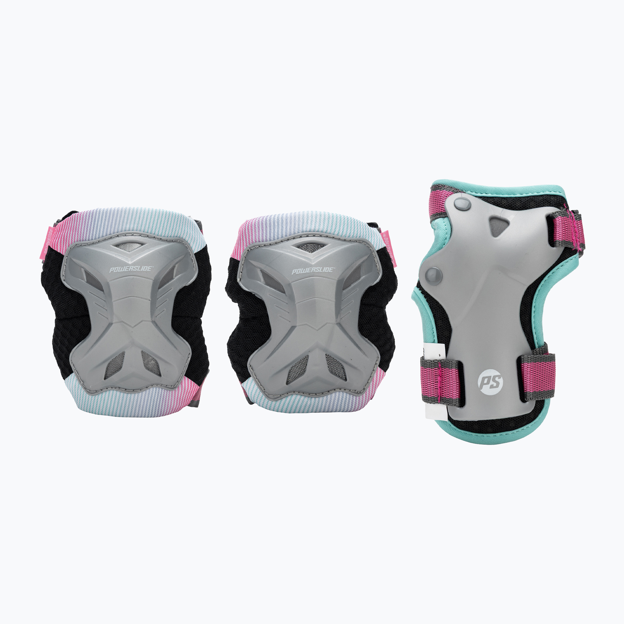Zestaw ochraniaczy dziecięcych Powerslide Kids Pro Set grey/pink