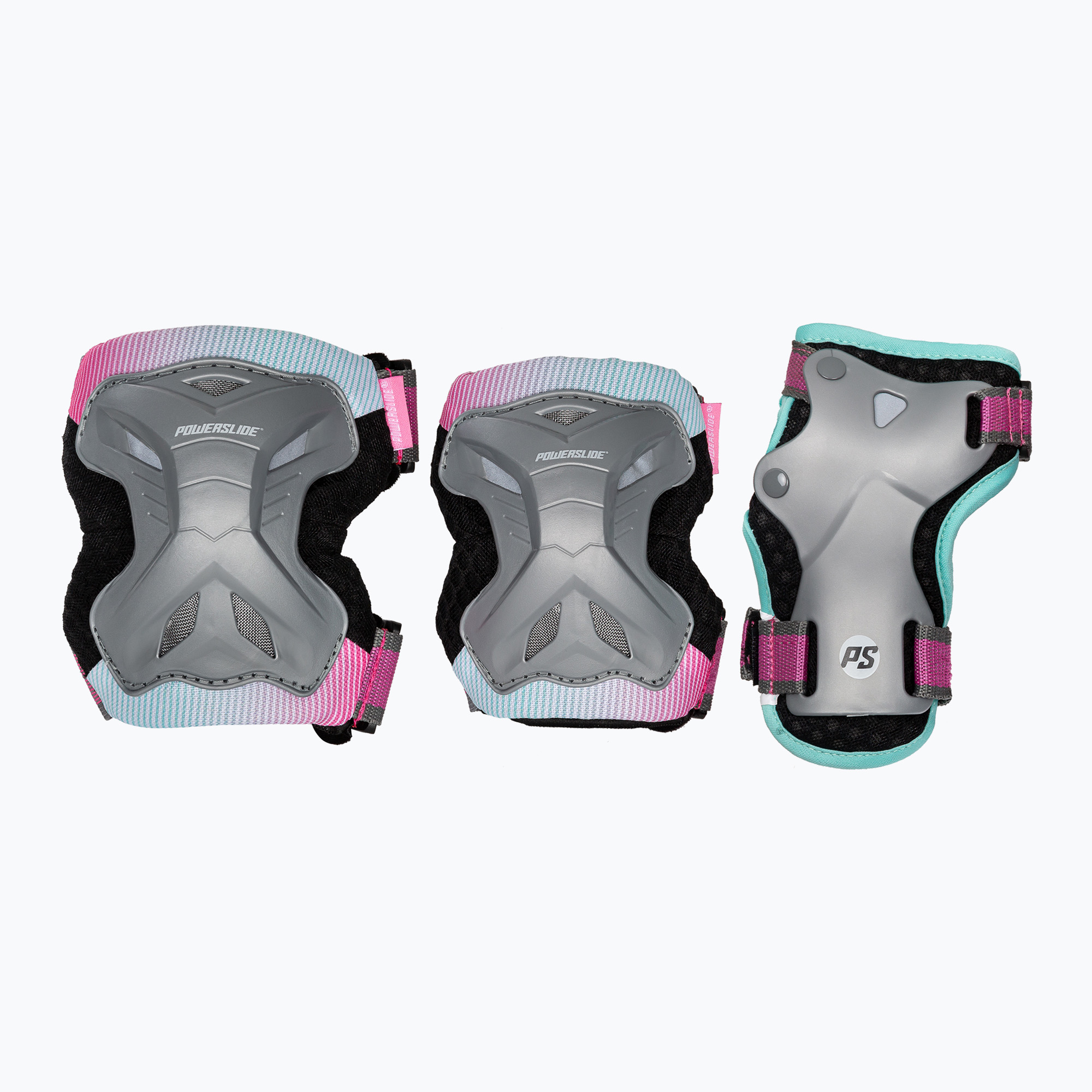 Detská súprava chráničov Powerslide Kids Pro Set grey/pink (Kids Pro Set 906030)