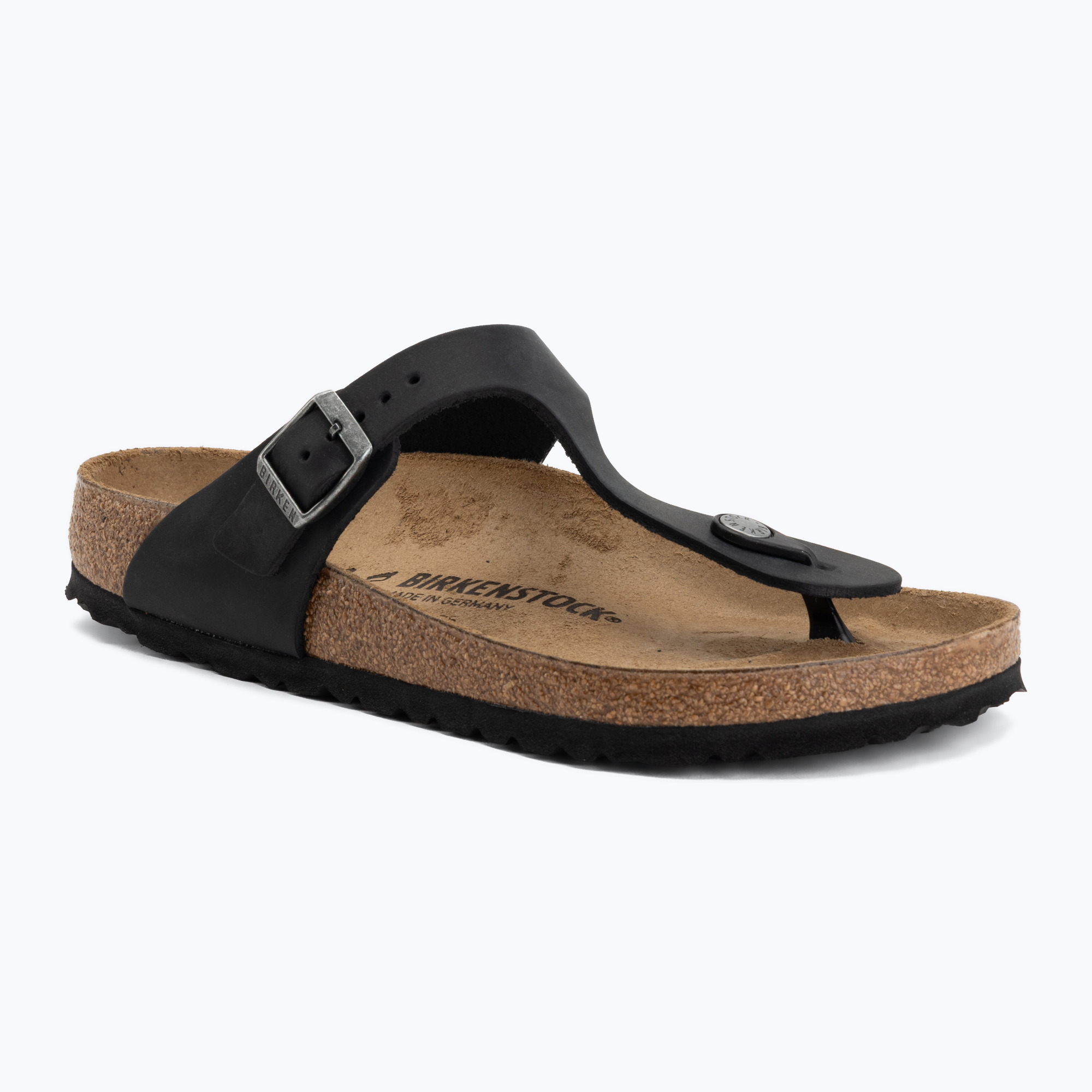 Чехли BIRKENSTOCK Gizeh Oiled Leather black