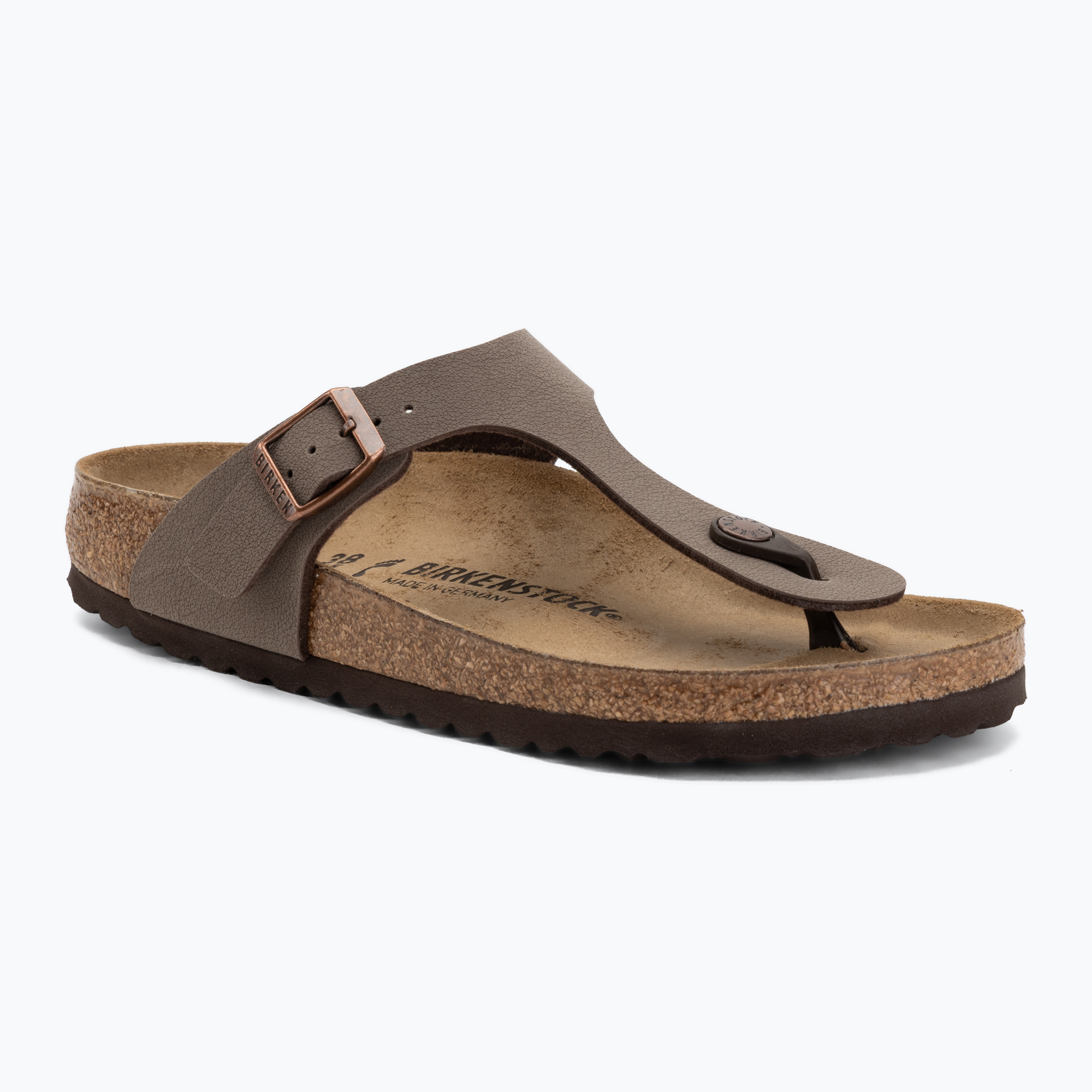 Klapki BIRKENSTOCK Gizeh Birkibuc Narrow mocca 