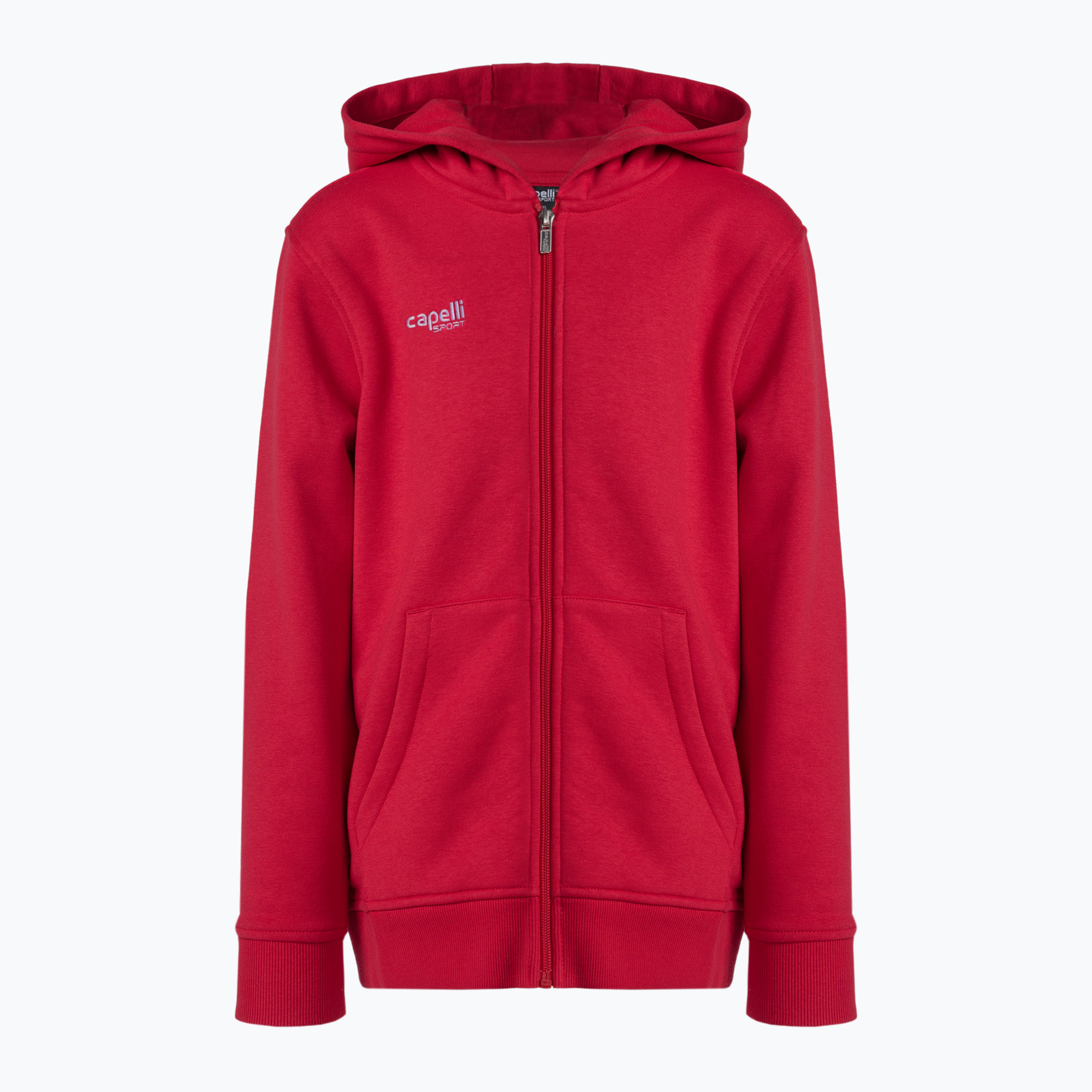 Bluza piłkarska dziecięca Capelli Basics Youth Zip Hoodie red 