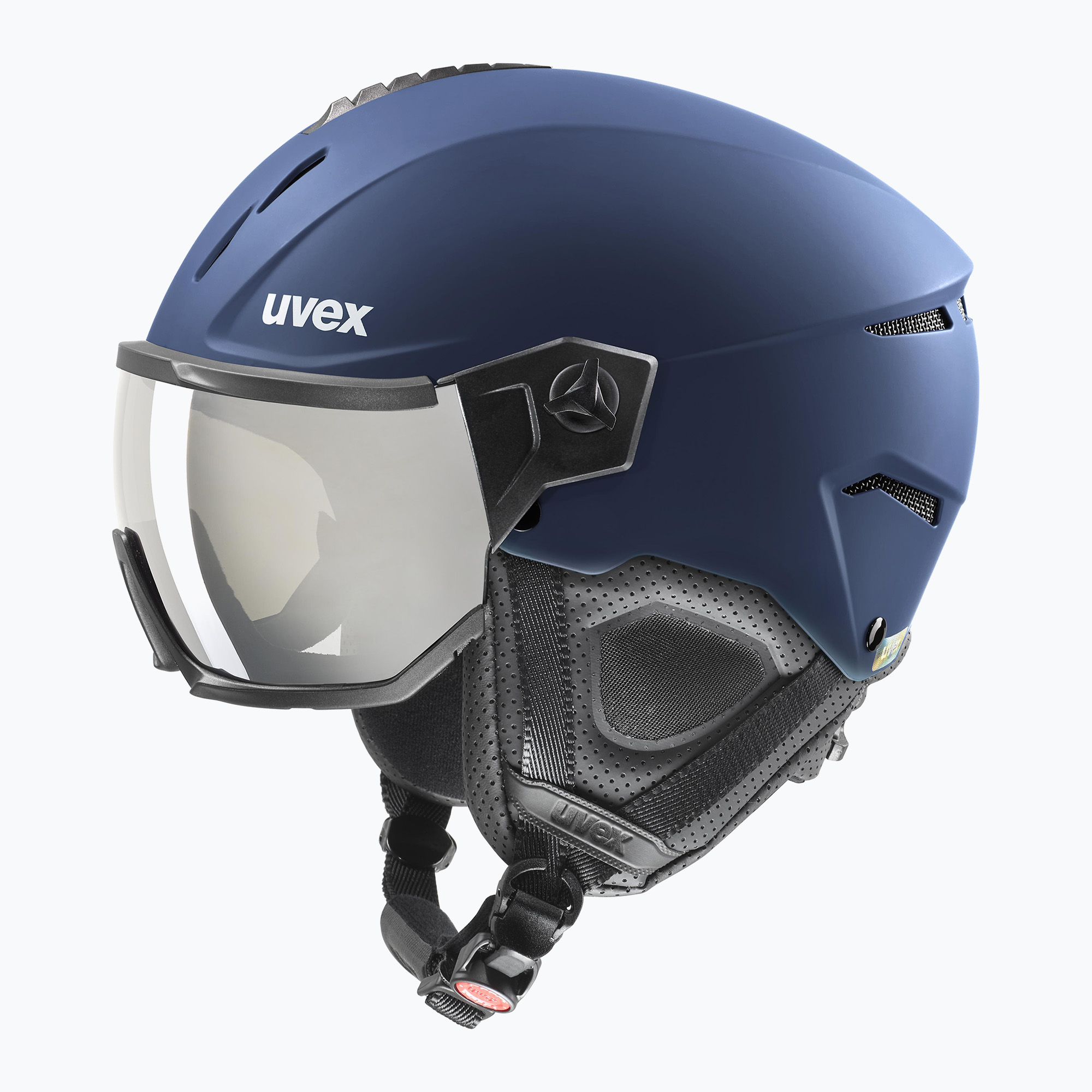 Casco da sci UVEX Instinct Visor navy matt/mirror silver/smoke (56-58 cm) (Instinct Visor 56/6/260/10)