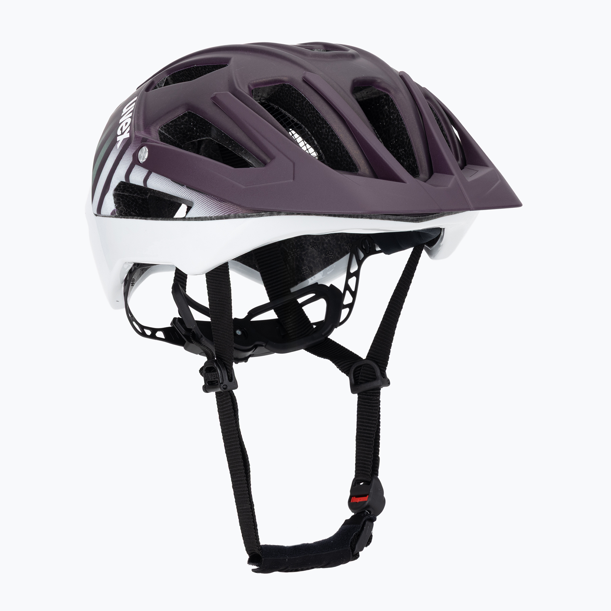 Cască de bicicletă UVEX Quatro CC plum/white matt