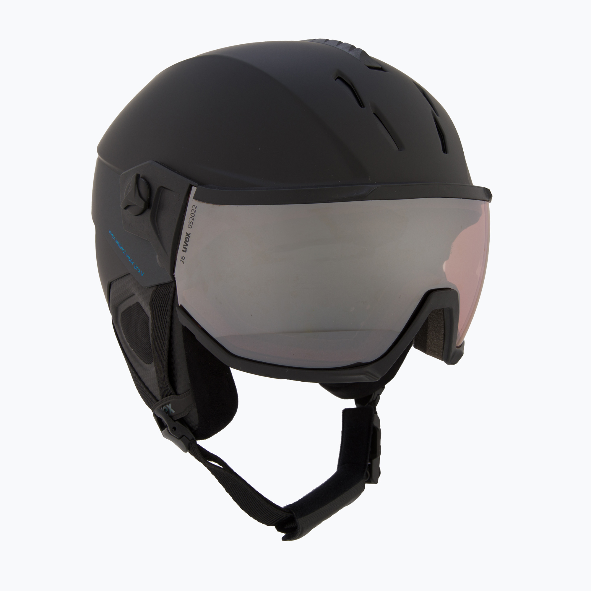 Skihelm UVEX Instinct Visor PRO V black matt/silver/silver (Instinct Visor PRO V 56/6/261/40)