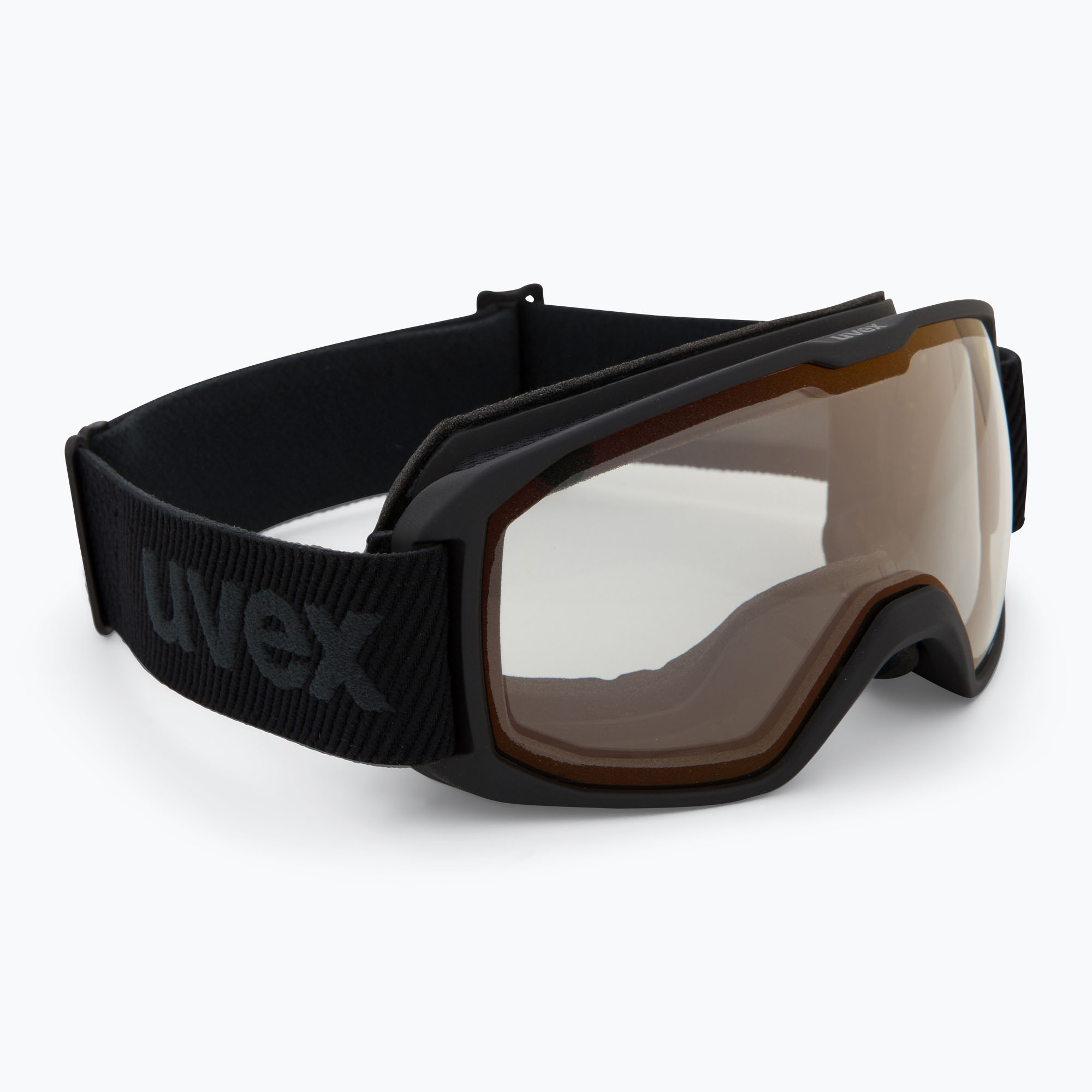 Lyžiarske okuliare UVEX Xcitd V black matt/mirror red clear