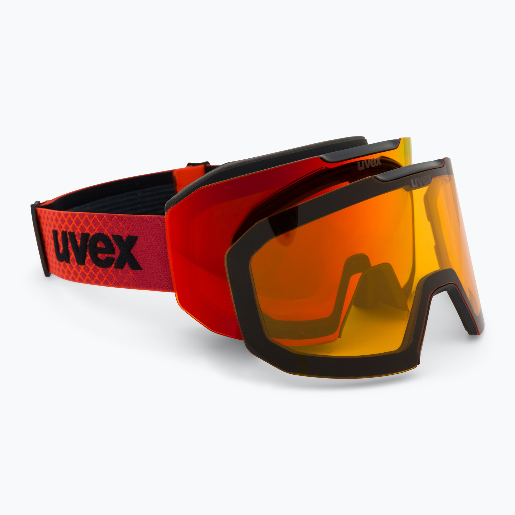 Síszemüveg UVEX Evidnt Attract   case black matt/mirror red orange clear (Evidnt Attract   case 55/0/670/2031)