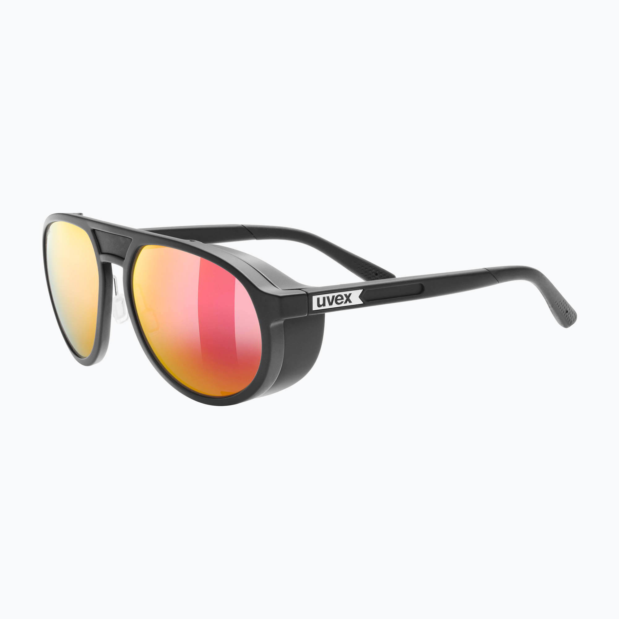 Okulary przeciwsłoneczne UVEX MTN Classic Pure black matt/mirror red 