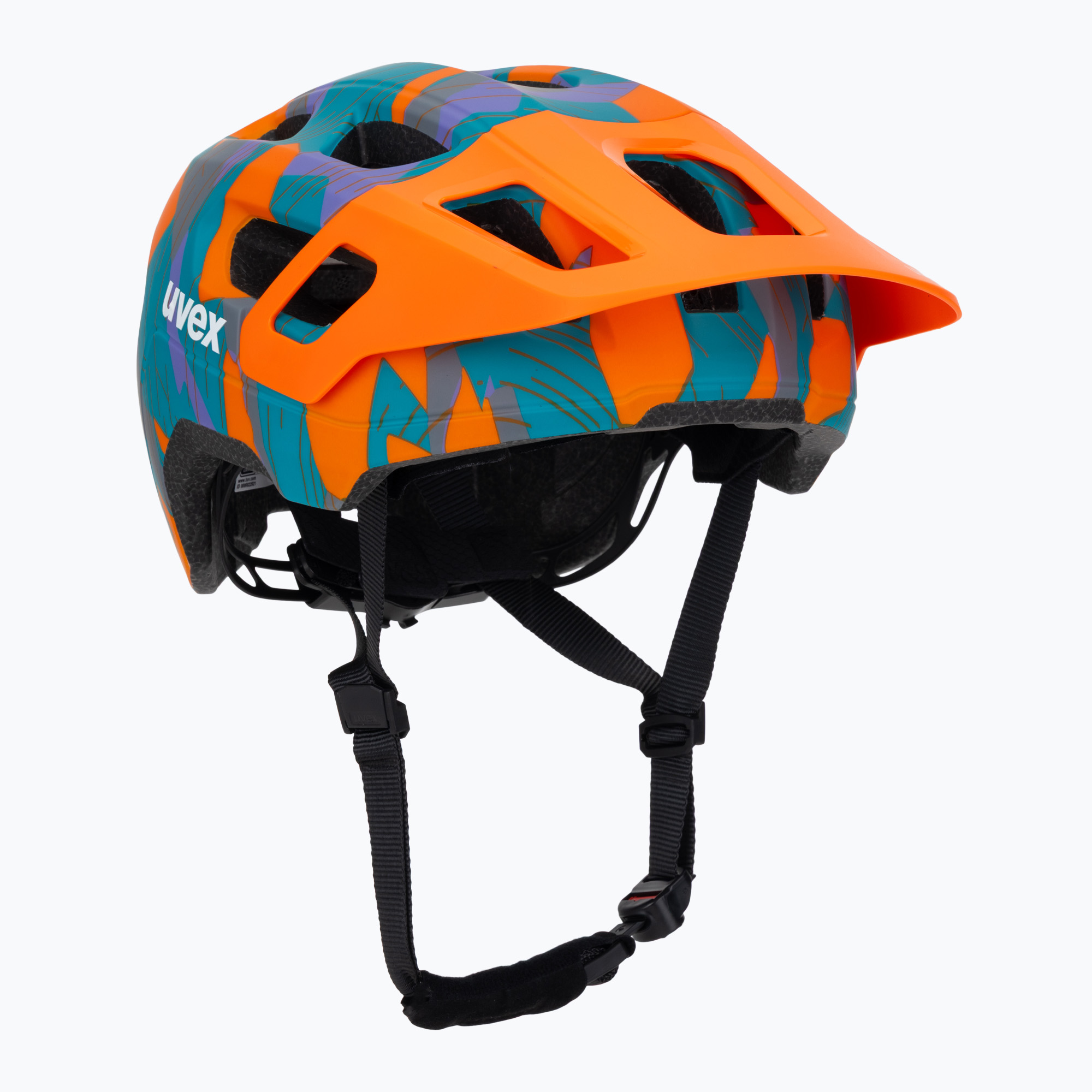 Cască de ciclism pentru copii UVEX React Jr papaya camo matt
