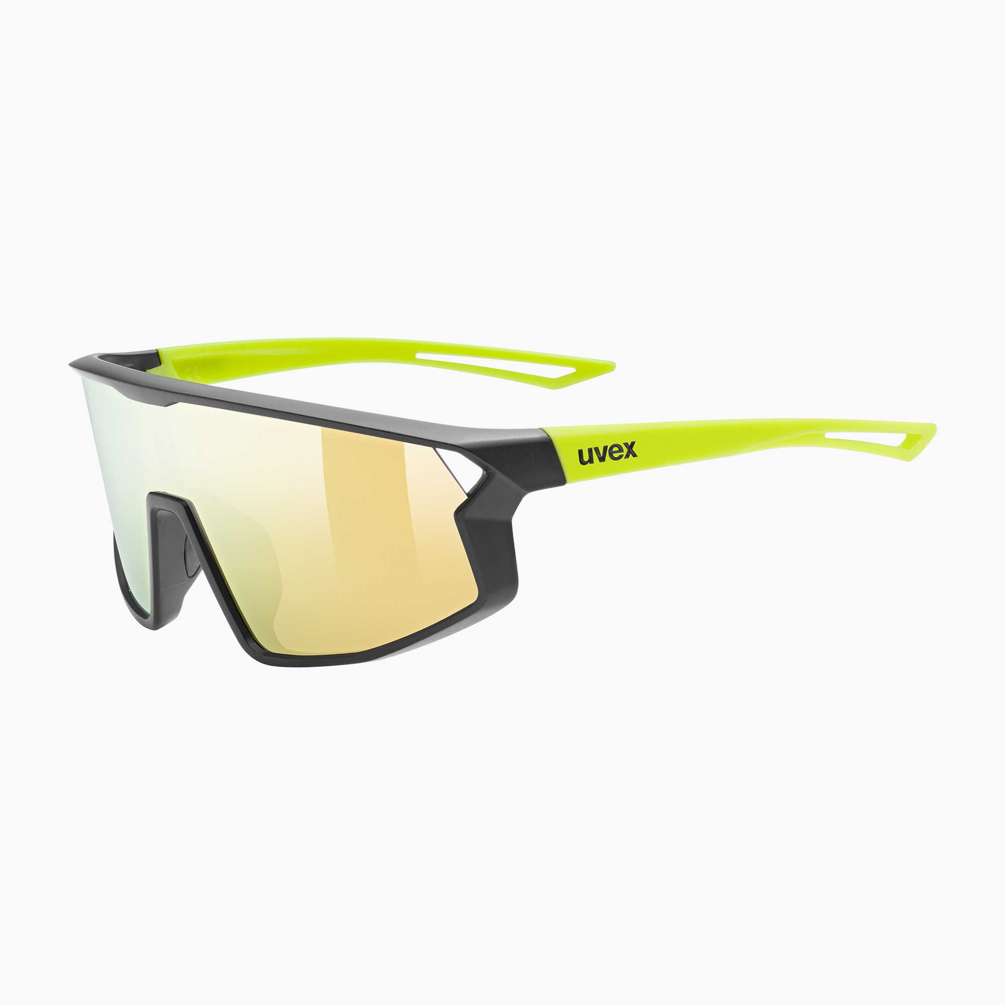 UVEX детски слънчеви очила Skyryse Jr черно/жълт мат/огледално жълто