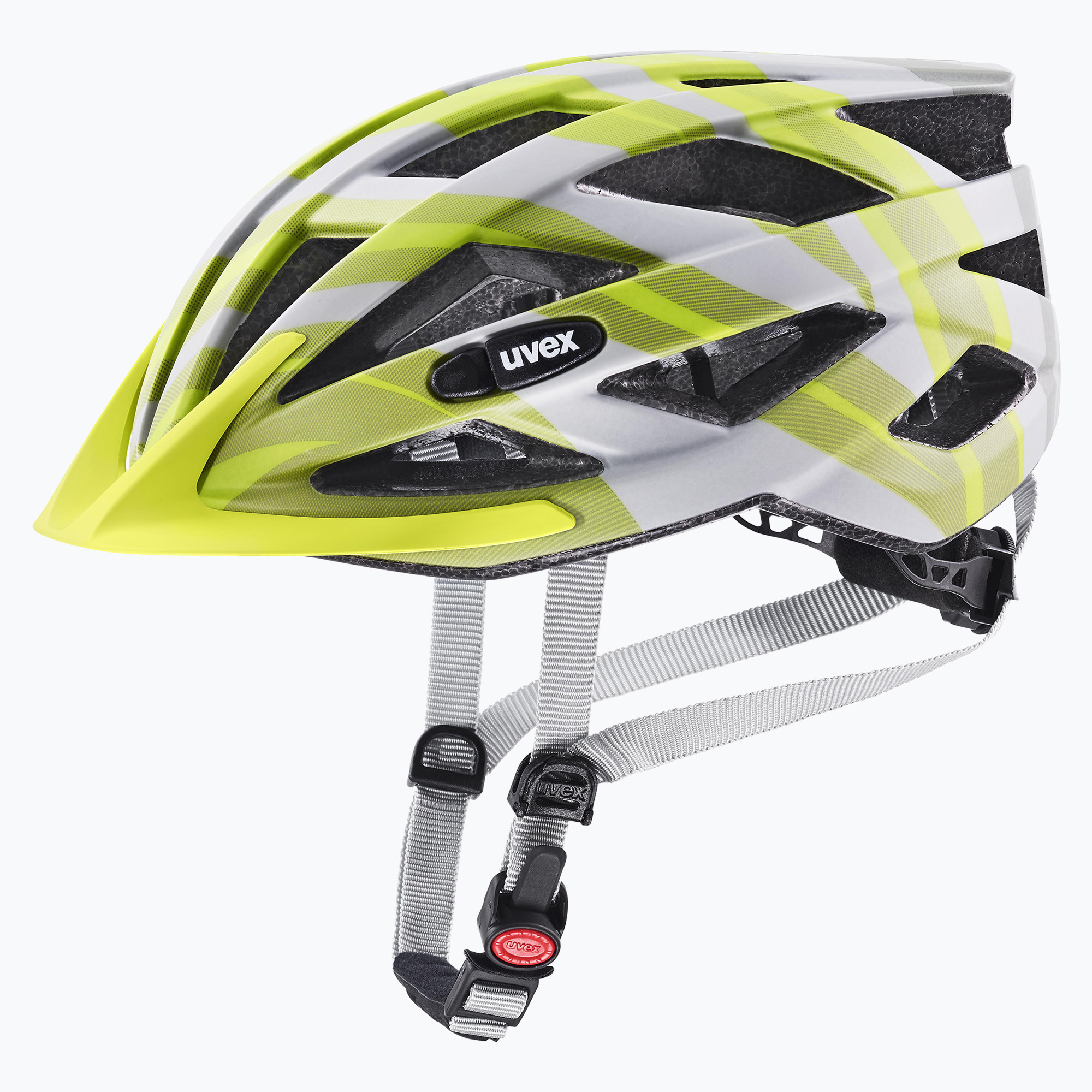 Cască de bicicletă UVEX Air Wing CC grey / lime matt (Air Wing CC 41/3/048/02)