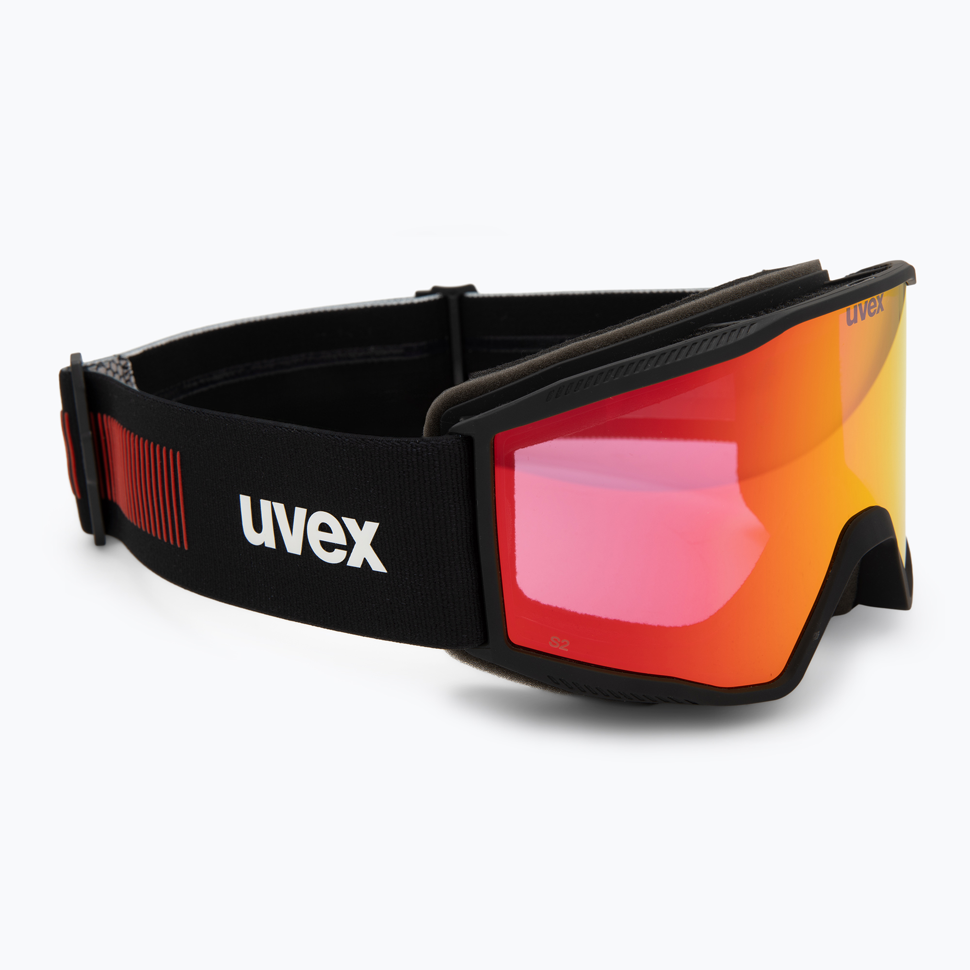 Скиорска маска UVEX Blast CV black matt/mirror red